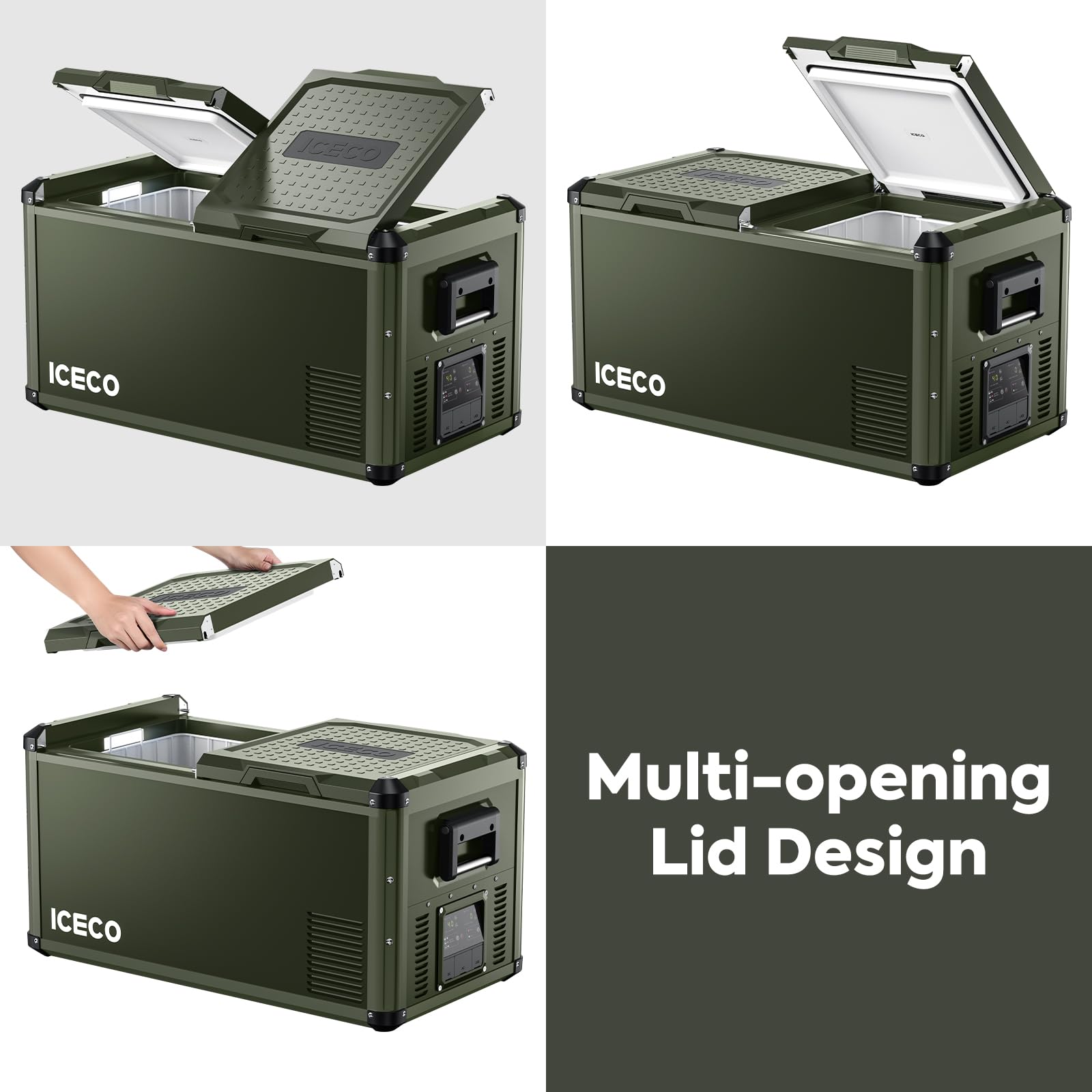 Iceco Vl75 Prod 12V Refrigerator, Portable Freezer Fridge With Ac/Dc, 75L Dual Zone Car Fridge Powered By Secop, 0? To 50?, Elec