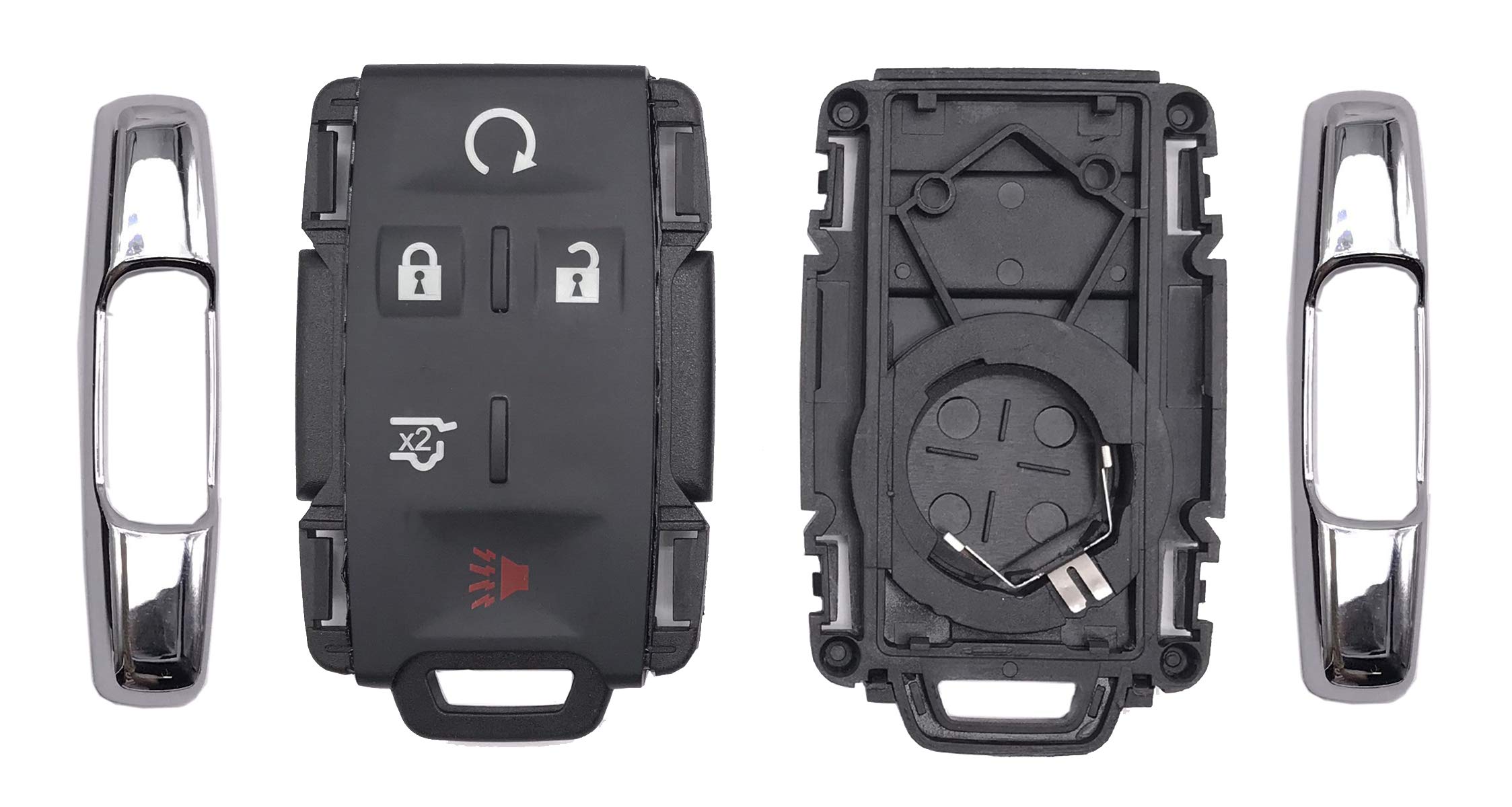 Smart Key Fob Shell Case Fits For Gmc Yukon Sierra 1500 Chevrolet Suburban Tahoe Keyless Entry Remote Control Car Key Fob Cover
