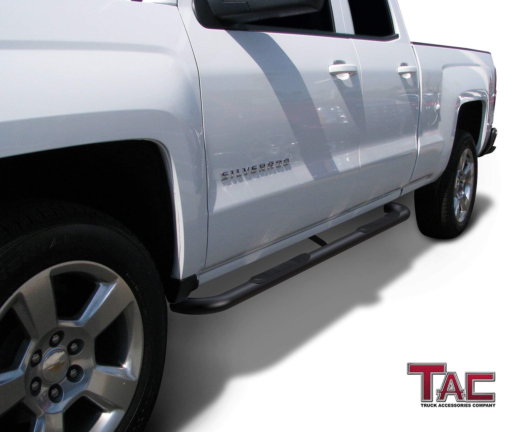 Tac Side Steps Fit Chevy Silverado/Gmc Sierra 1999-2018 1500 & 1999-2019 2500/3500 Extended/Double Cab (Excluding C/K Classic) (
