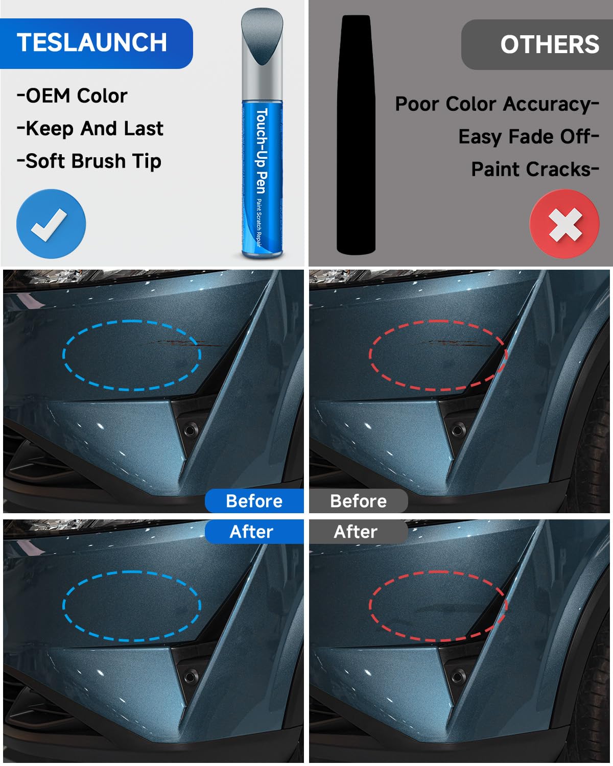 RBG Arctic Blue Pearl Metallic Touch Up Paint Compatible with Nissan Exact Match Touch Up Paint Car Scratch Repair