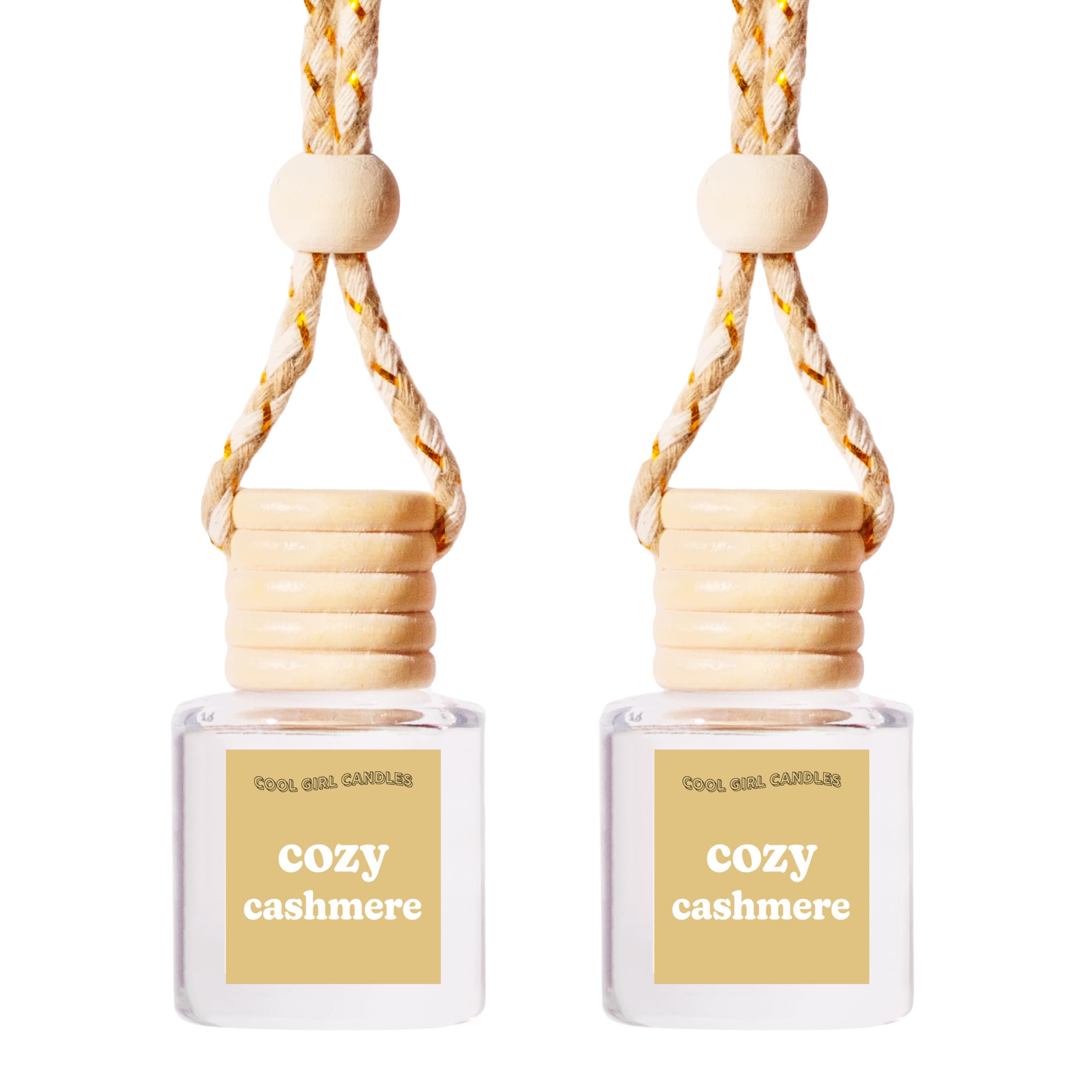 Coolgirlcandles Cozy Cashmere Car Air Hanging Fragrance Oil Diffuser Car Air Freshener Diffuser For Essential Oils, Scents Aroma