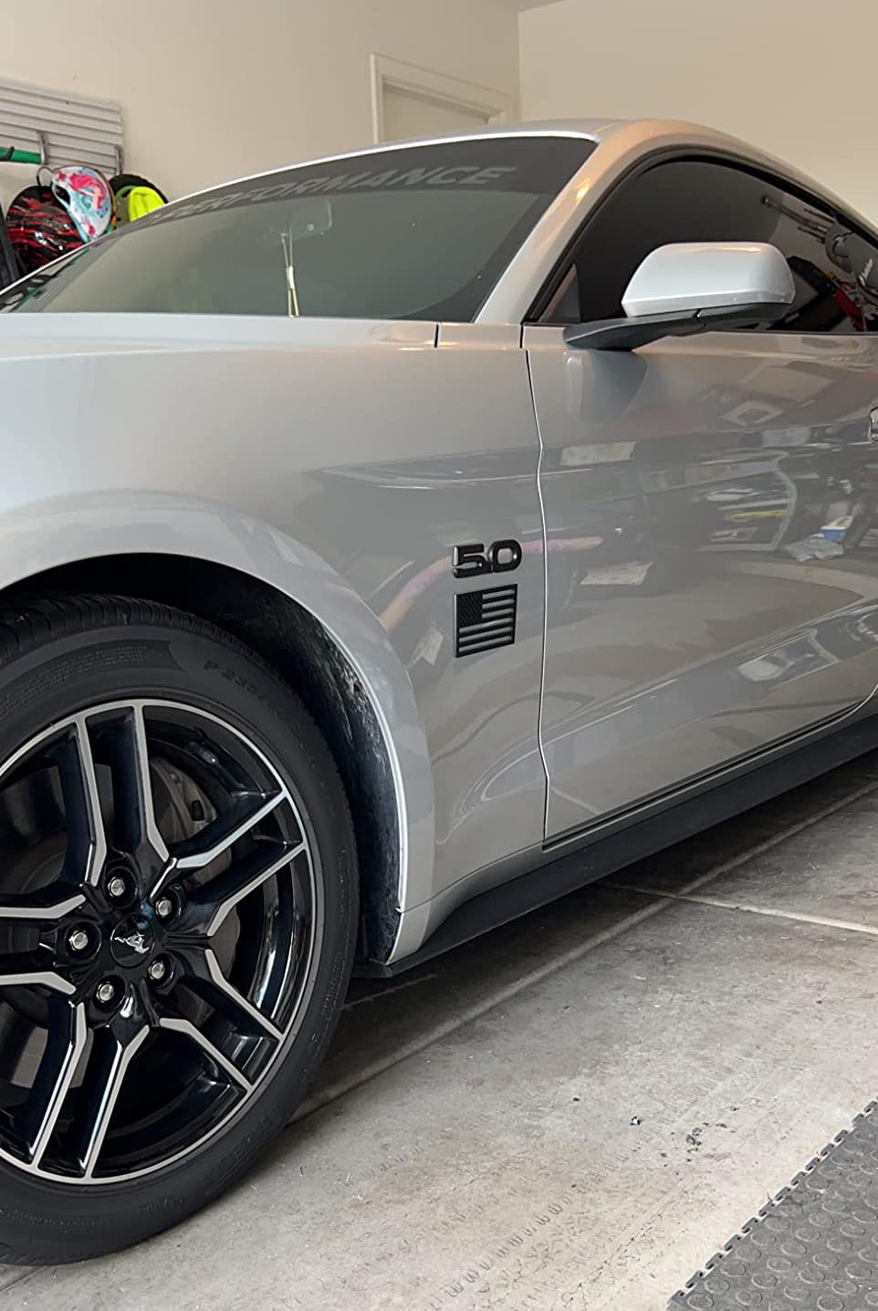 Zorratin 2015-2022(Latest) All Gloss Black Door Fender Side 5.0 Emblem For Mustang Gt F150