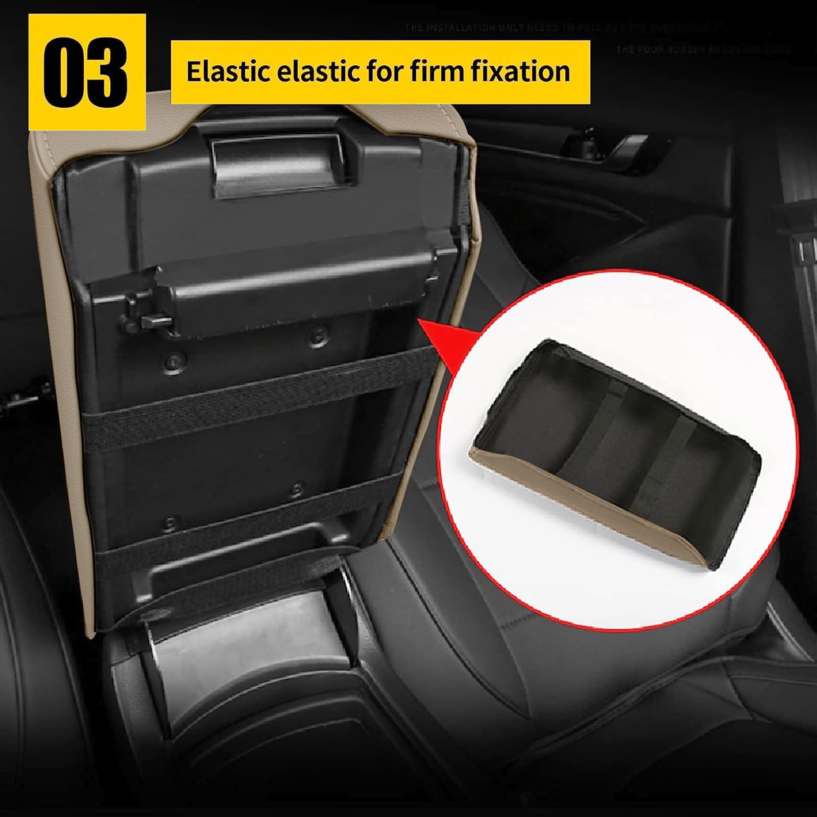 AOMSAZTO Beige Leather Armrest Console Cover for 2017-2022 Honda CRV, Model BLKF3-BEIGE