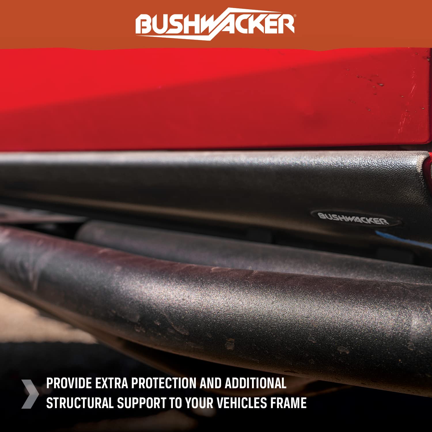 Bushwacker Trail Armor Side Rocker | 4-Piece Set, Black, Textured Finish | 14064 | Fits 2019-2022 Dodge Ram 1500 Classic; 2009-2