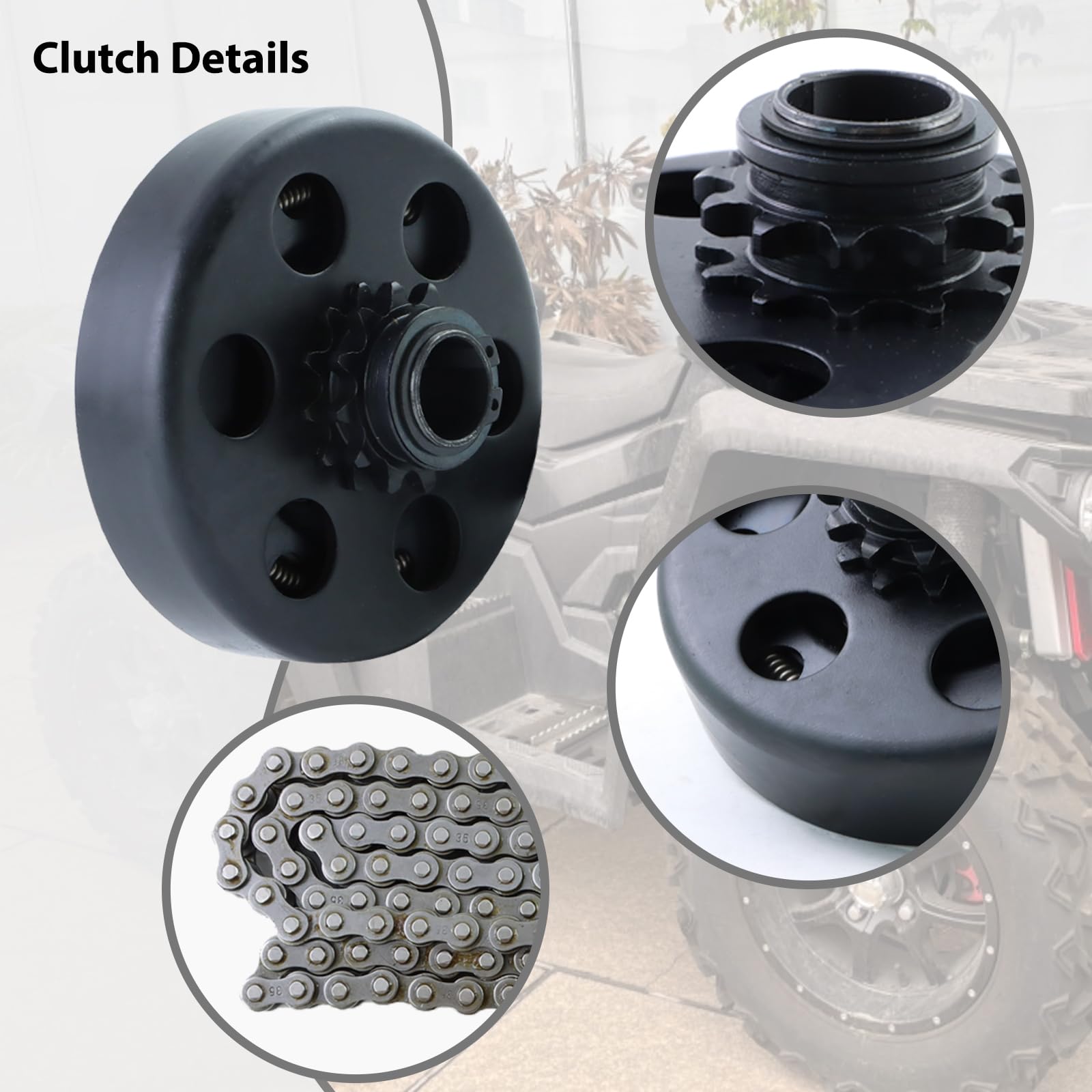 KIKITE Go Kart Clutch 3/4'' Bore 12 Tooth,Centrifugal Clutch 12T with #35 Chain for Go Karts Minibike Honda Kart Engines,Predato