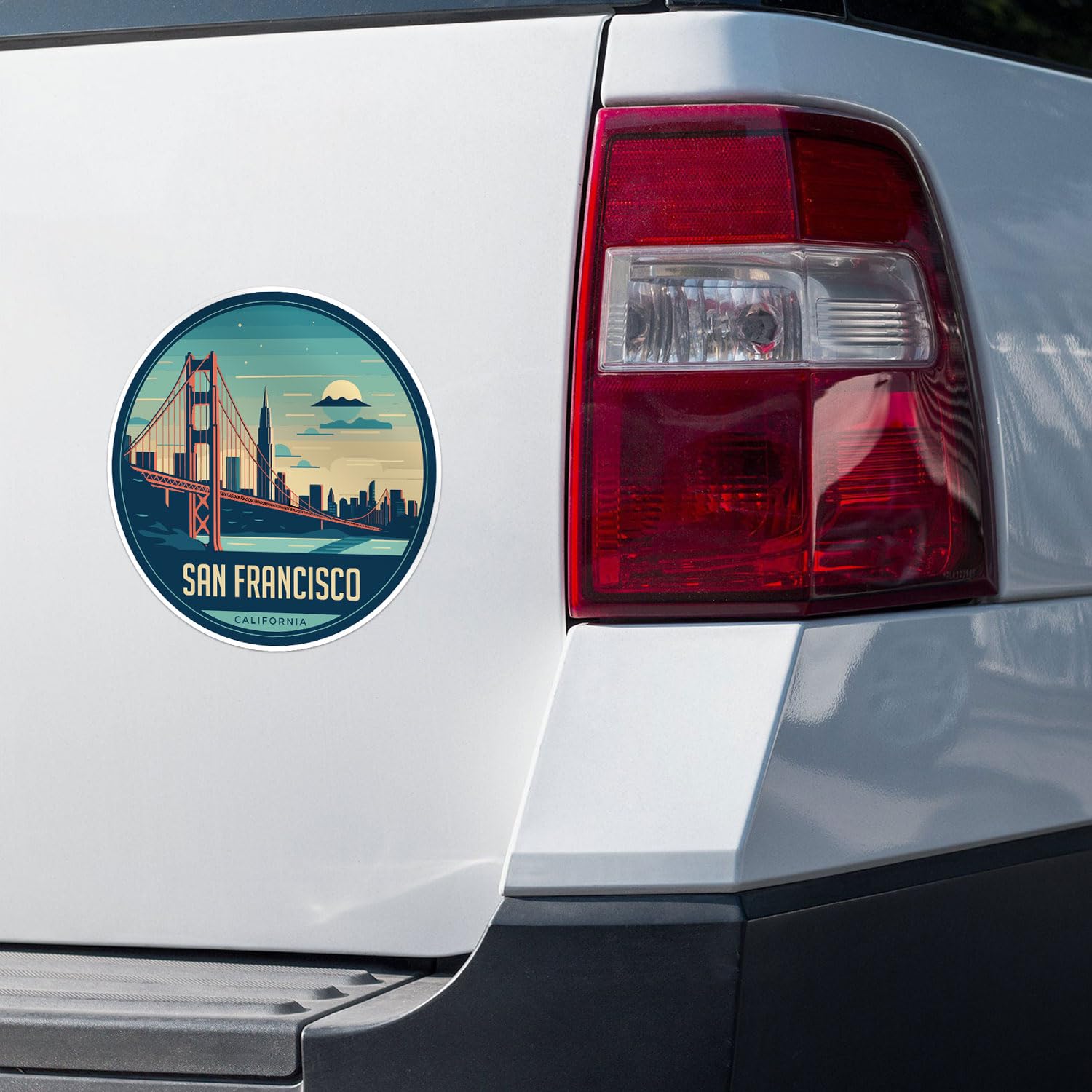 San Francisco City Sticker - Waterproof Vinyl Decal for Car Bumper, Laptop, Water Bottle, Wall, and Window, Size - 3'' Longer Si