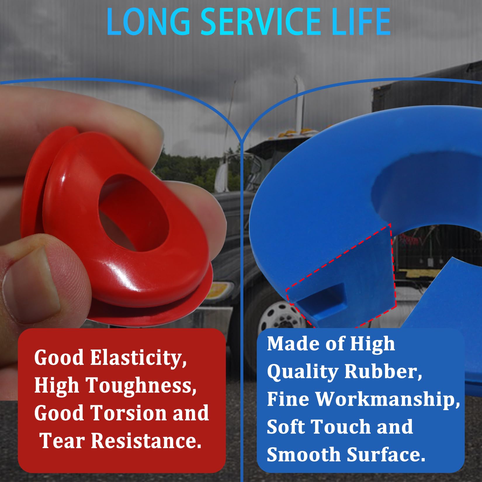 iBroPrat Glad Hand Seal Thick, 20pcs Gladhand Washers Rubber Seals Gasket Elastic Grommets for Semi Trucks Trailers Brake Air Ho