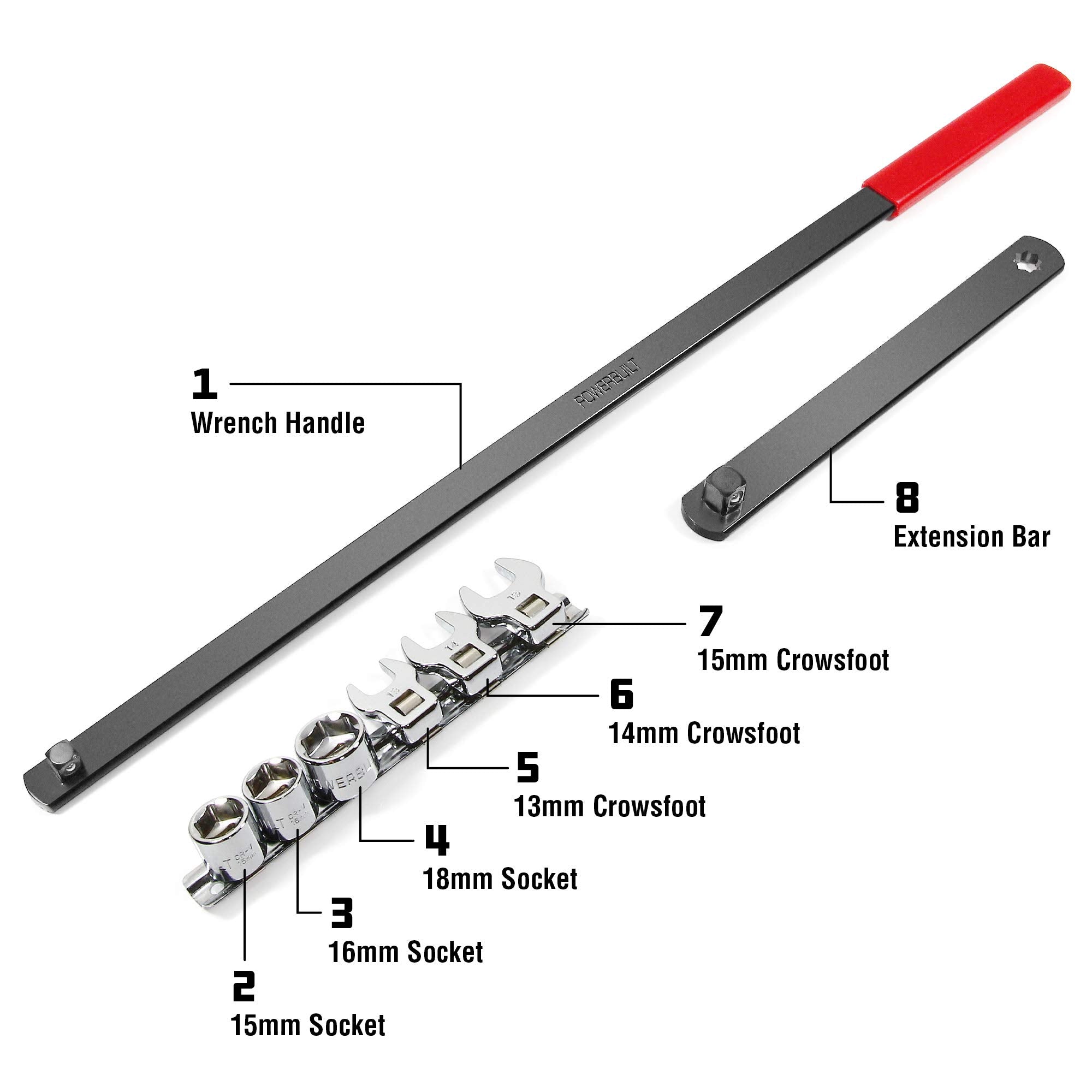 Powerbuilt Serpentine Belt Tool Kit - 648451, Black