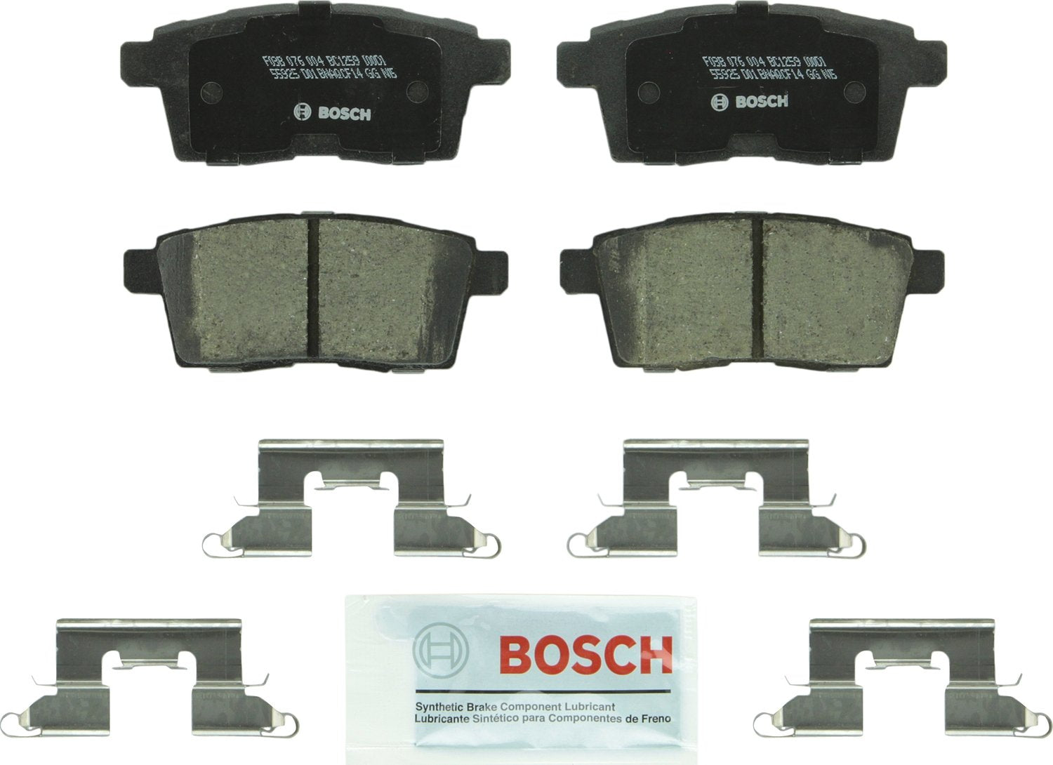 BOSCH BC1259 QuietCast Premium Ceramic Disc Brake Pad Set - Compatible with Select Ford Edge; Lincoln MKX; Mazda CX-7, CX-9; REA