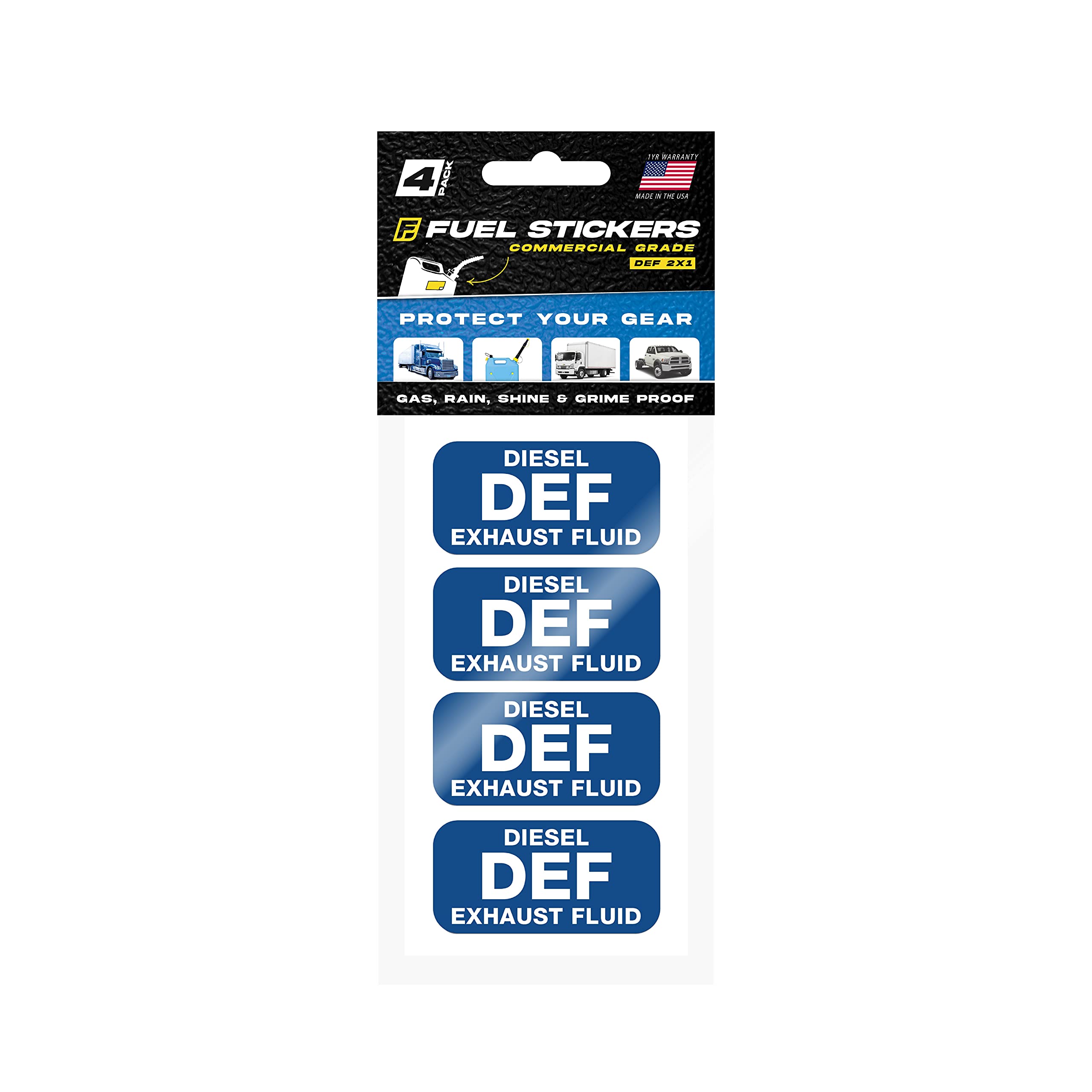 Diesel Exhaust Fluid Sticker, Def Label For Diesel Engines, Box Trucks, Semi-Trailer - Weather Proof, Extreme Stick, Commercial Grade By Fuel Stickers - Usa Made (2X1 Inch), 20 Labels