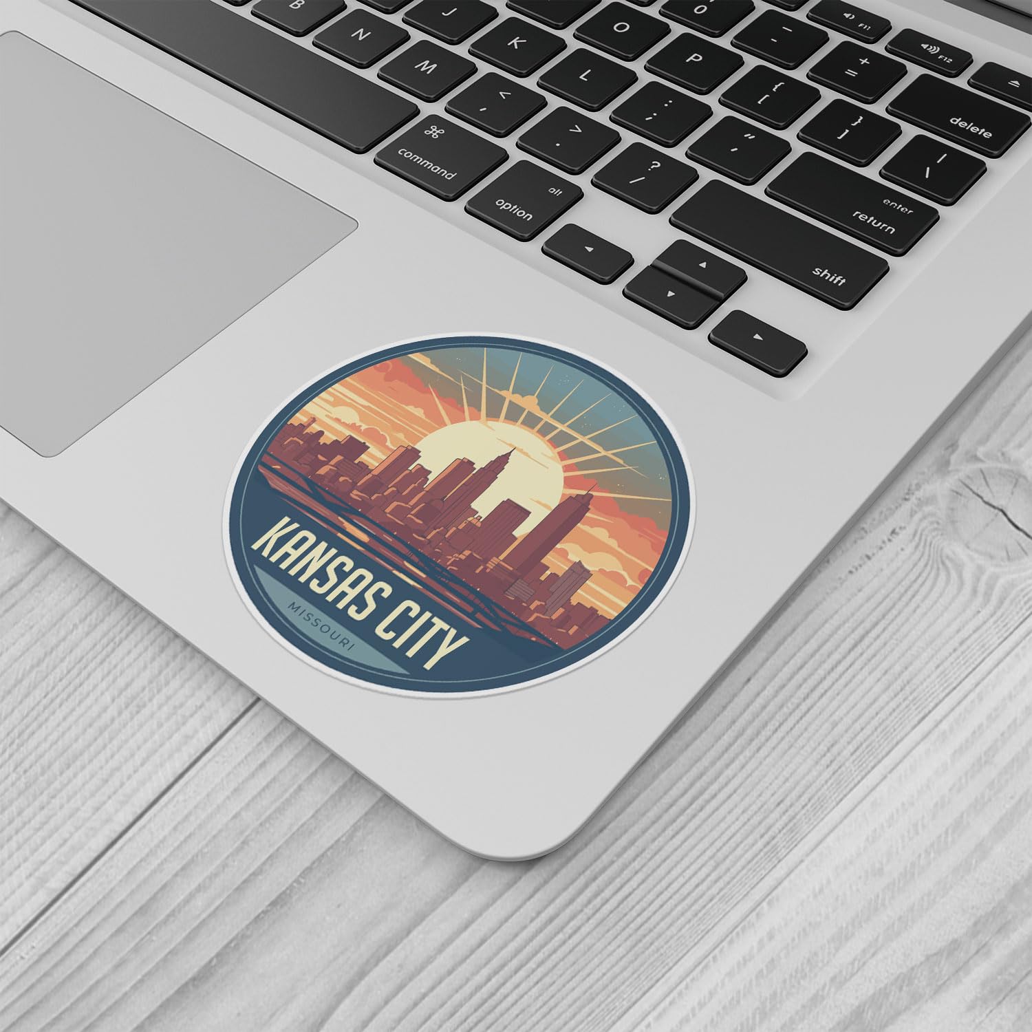 Kansas City Sticker - Waterproof Vinyl Decal for Car Bumper, Laptop, Water Bottle, Wall, and Window, Size - 5'' Longer Side