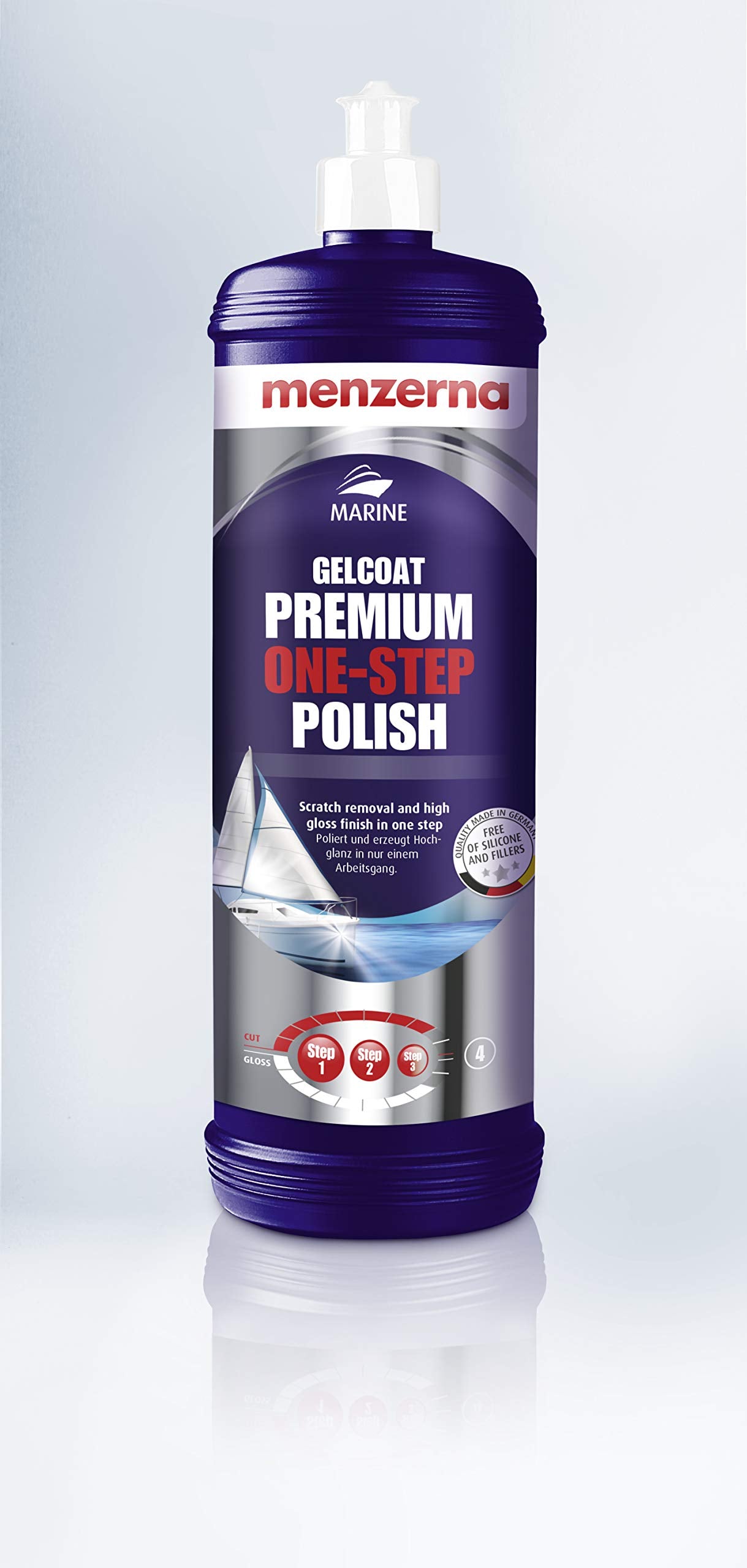 Menzerna Marine One Step Polish - 32 oz, High-Speed Formula for High Gloss Finish