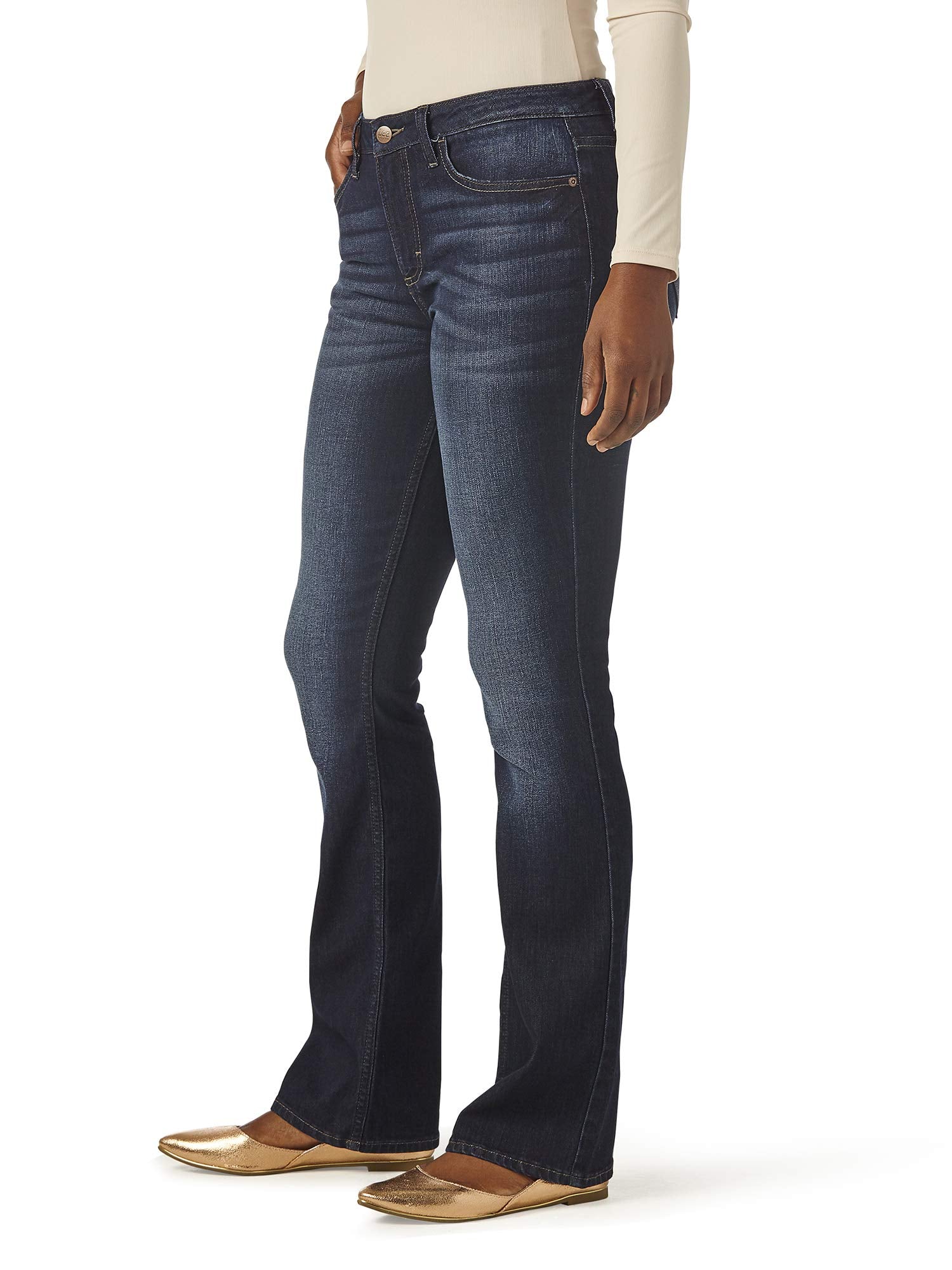 Riders By Lee Indigo Womens Midrise Bootcut Jean, Black, 8 Reg