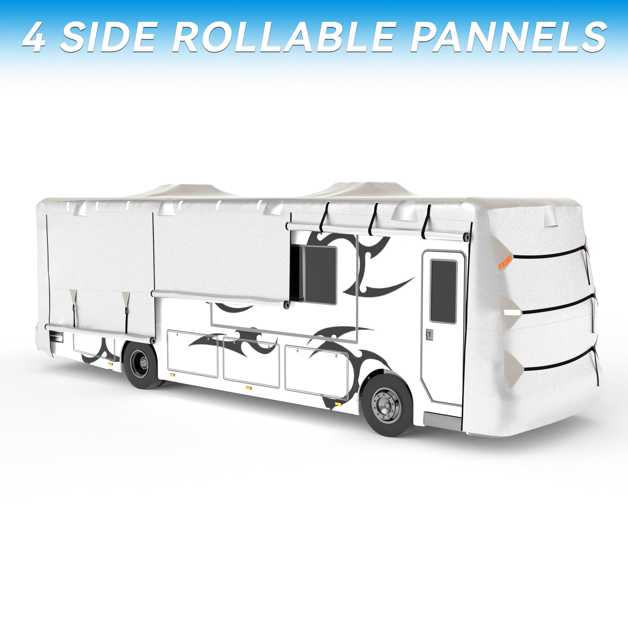 FRUNO Class A RV Cover, Waterproof Oxford Fabric, Fits 30'-33', Model F-A-3033, Includes Jack Cover & Tire Covers
