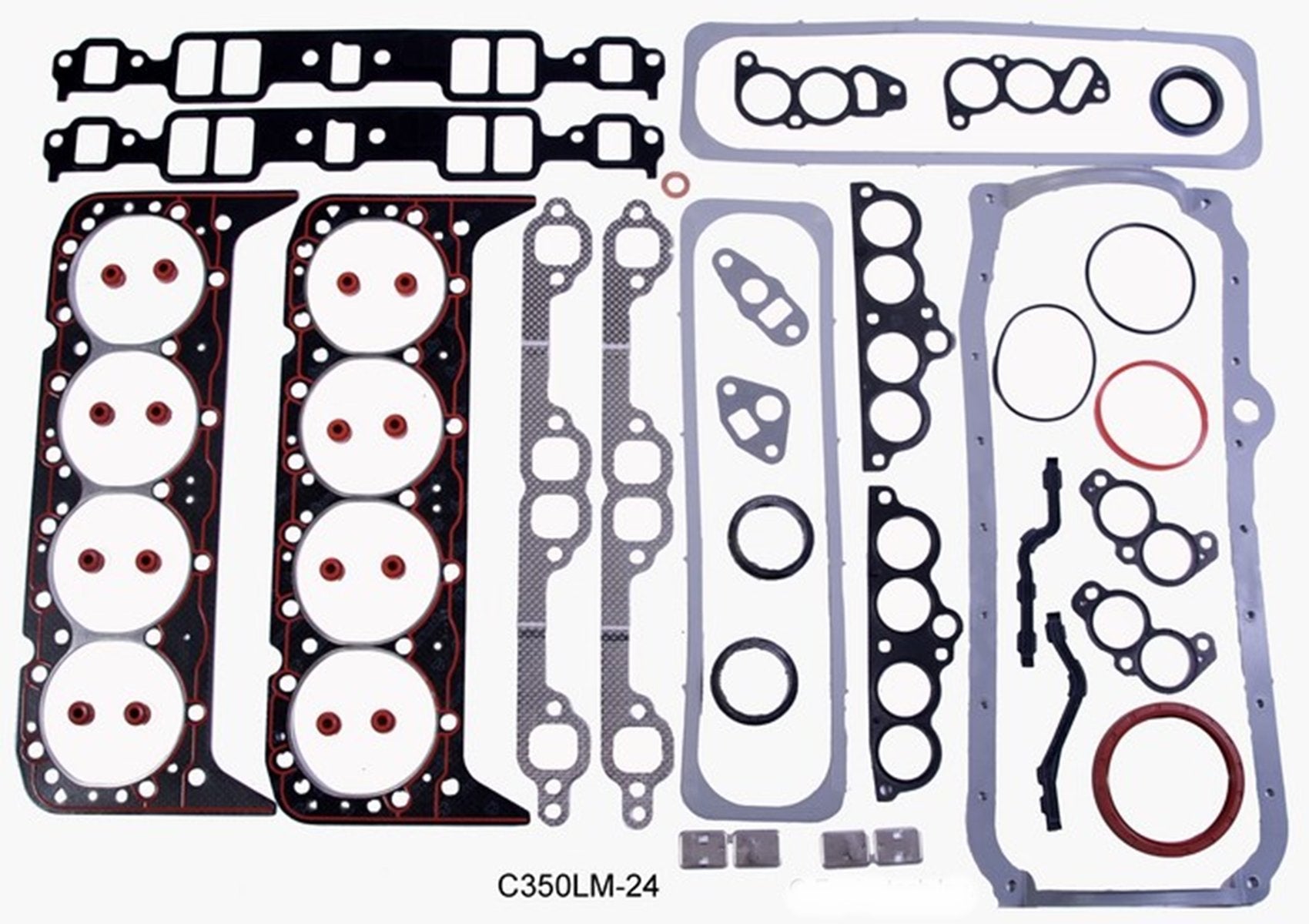 Enginetech Engine Rebuild Overhaul Kit for 1986-1992 Chevrolet SBC 350 5.7L V8 with Flat-Top Pistons
