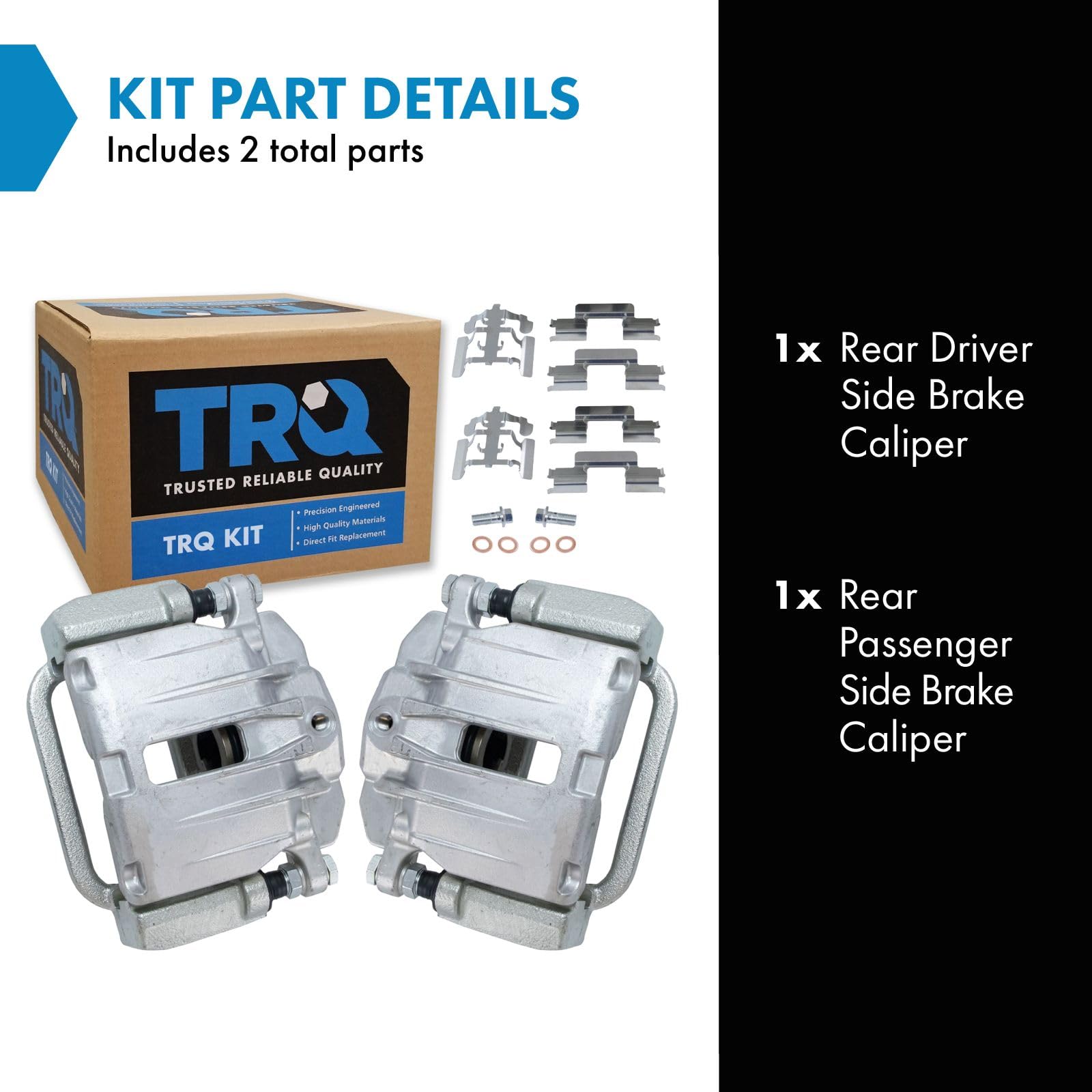 Trq Rear Brake Caliper Set Compatible With 2003-2005 Cadillac Deville 2006-2011 Dts 2003-2006 Chevrolet Silverado 1500 2007 Silv