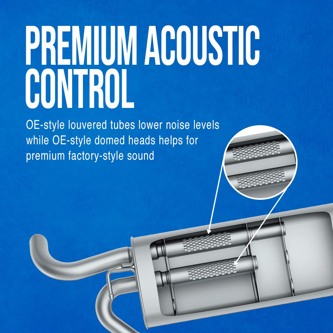 Walker Quiet-Flow Ss 55153 Direct Fit Exhaust Muffler Assembly 2.25 Inlet (Id) 2.25 Outlet (Od) For Dodge Stratus