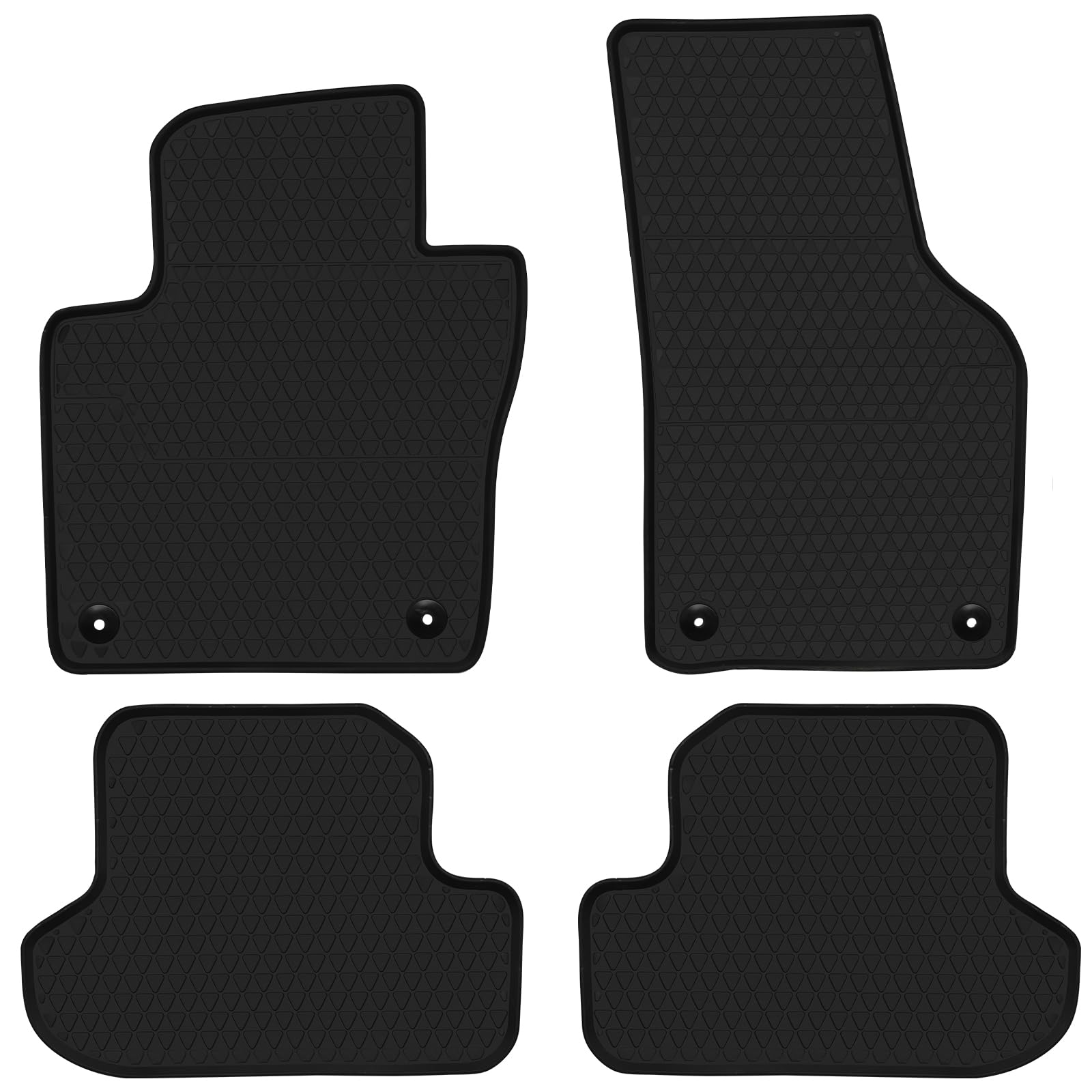 Matericuo Car Floor Mats Custom Fit For Volkswagen Vw Beetle 2012-2019 Black Rubber Auto Liner Mats All Weather Protection Heavy