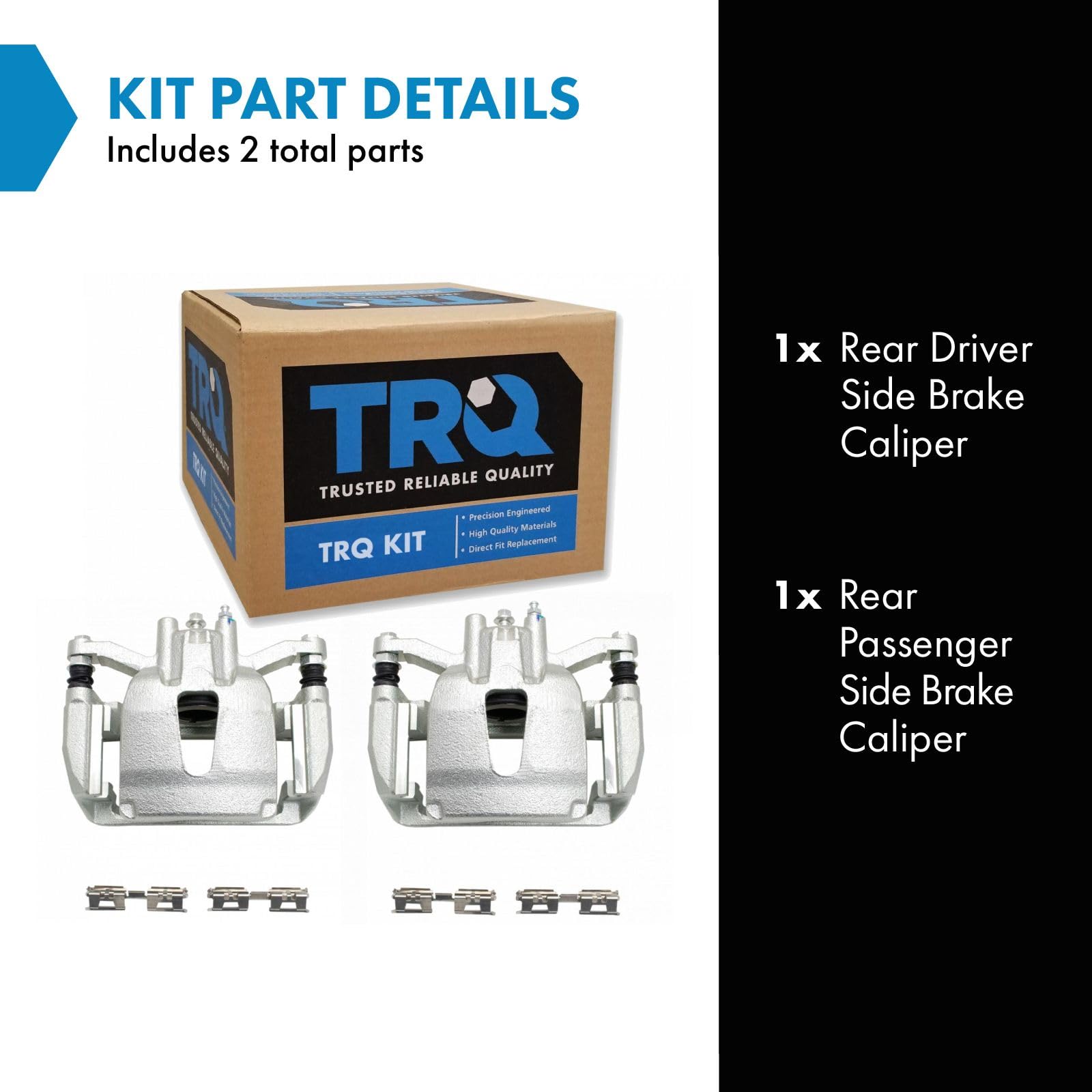 Trq Rear Brake Caliper Set Driver & Passenger Side Compatible With 2012-2018 Ford F-150