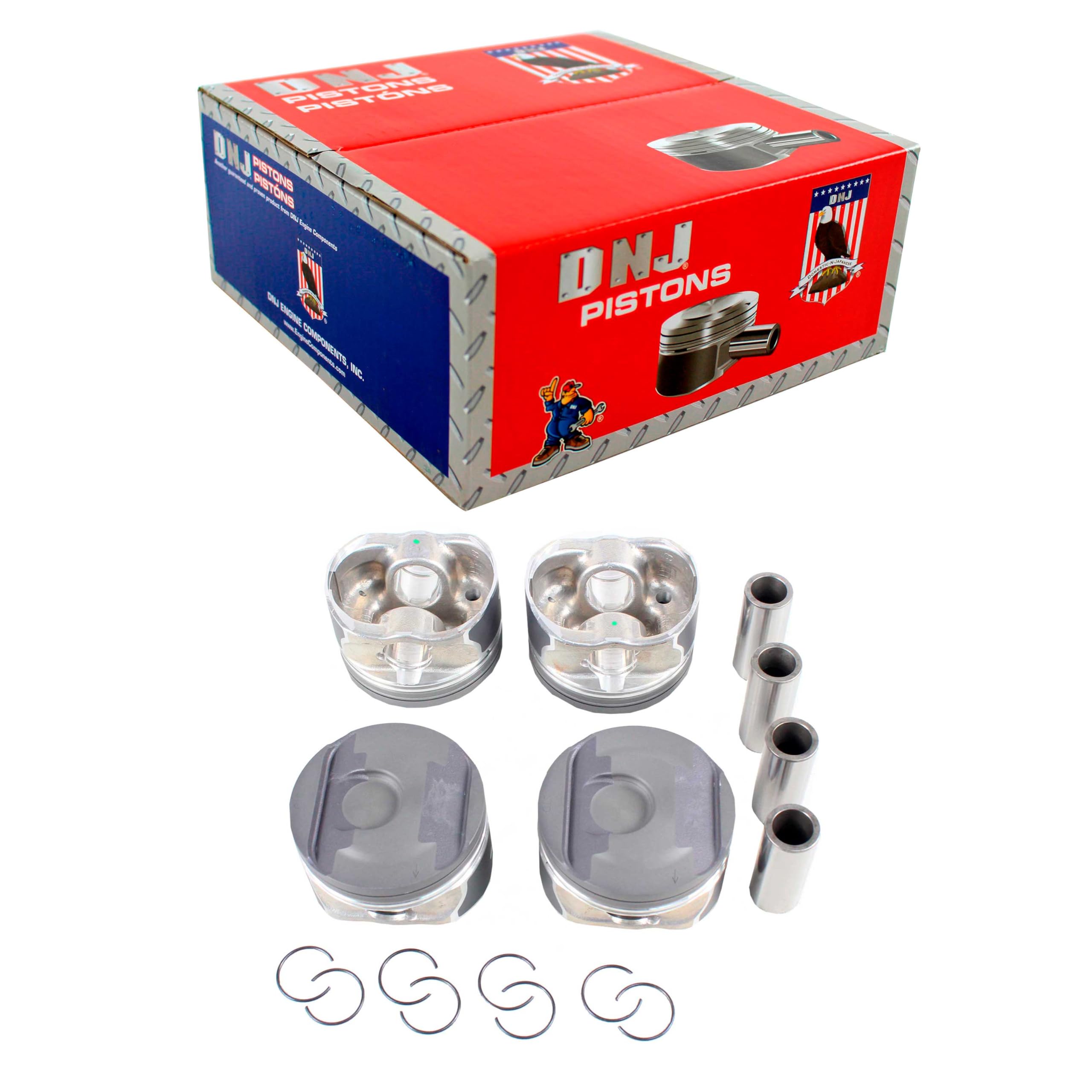 DNJ P348 Piston Set/For 13-15 Buick, Cadillac, Chevrolet/Regal, ATS, CTS, Malibu/ 2.0L/ L4/ DOHC/Turbocharged
