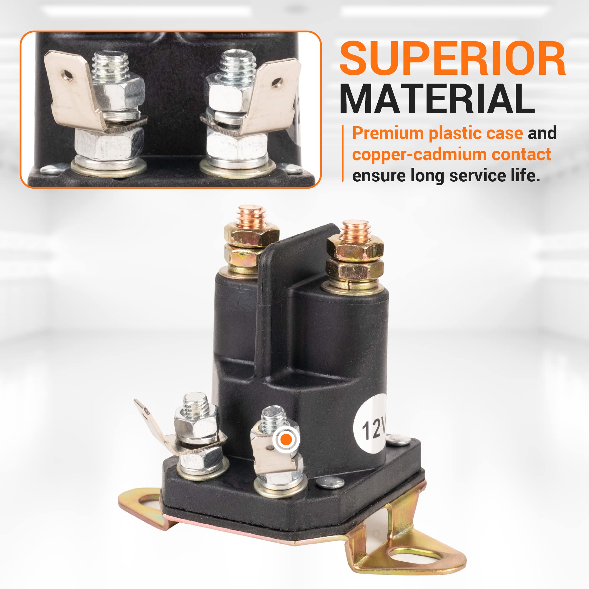 BlueStars MIU12537 Starter Solenoid by BlueStars - for John Deere S240 X300 X304 X305R X310 X320 X324 X350 X354 X360 X370 X380 X