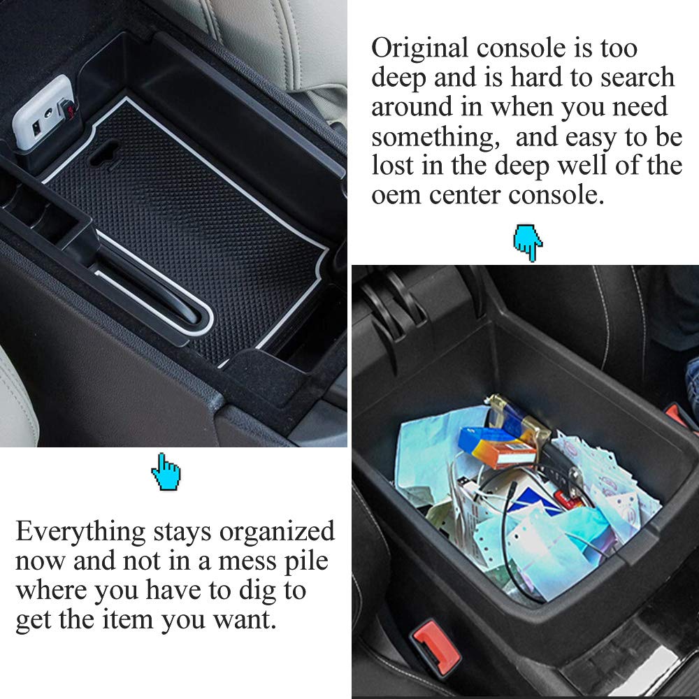 Vesul Center Console Organizer Armrest Storage Tray Compatible With Cadillac Xt5 2017 2018 2019 Abs Insert Organizer Glove Palle