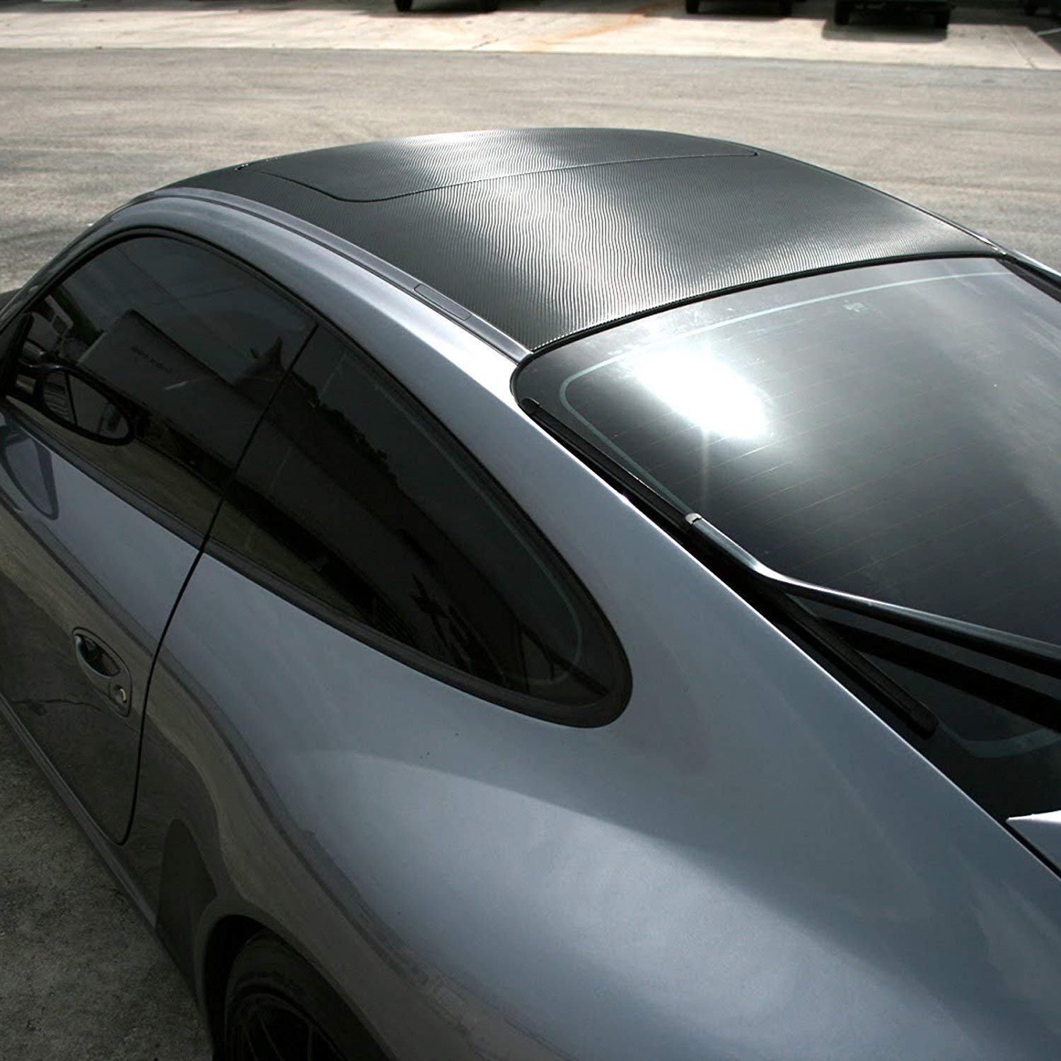 Lzlrun 3D Carbon Fiber Vinyl Wrap 1.5Ft X 5Ft - Outdoor Rated For Automotive Use Knife + Hand Tool