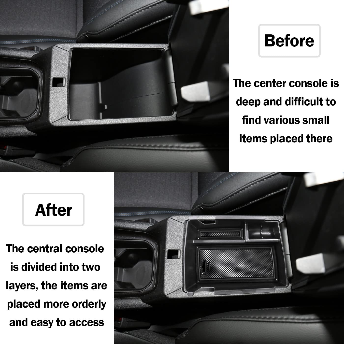 Tacobro Center Console Organizer Tray Compatible With Jeep Compass 2022 2023 2024 Accessories Insert Armrest Glove Box Secondary