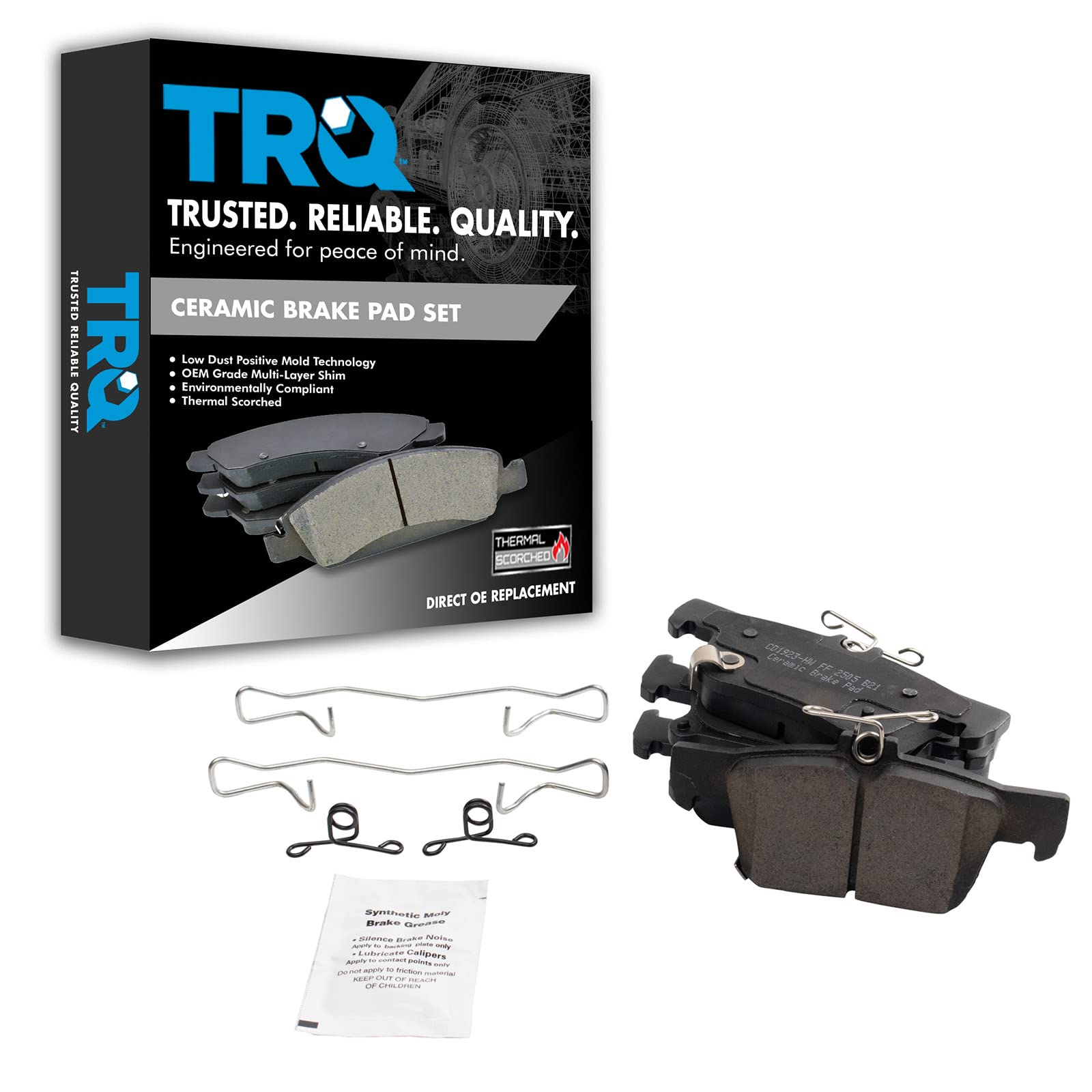 TRQ Rear Brake Pads Ceramic Compatible with 2016-2021 Buick Envision