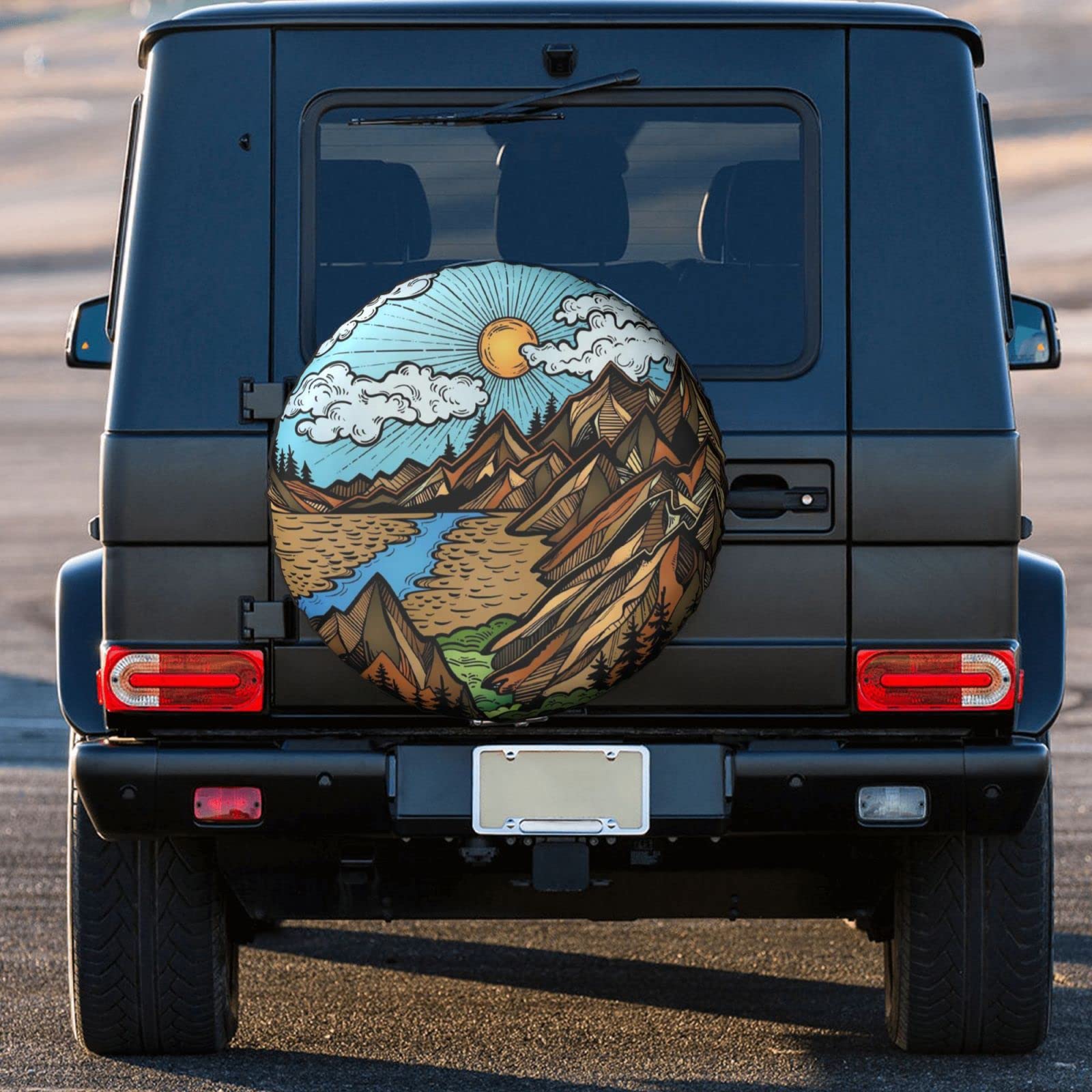 Gwomo Mountain Is Calling Vintage Spare Tire Cover Weatherproof Wheel Protectors Universal Fit For Trailer Rv Suv Truck Camper T