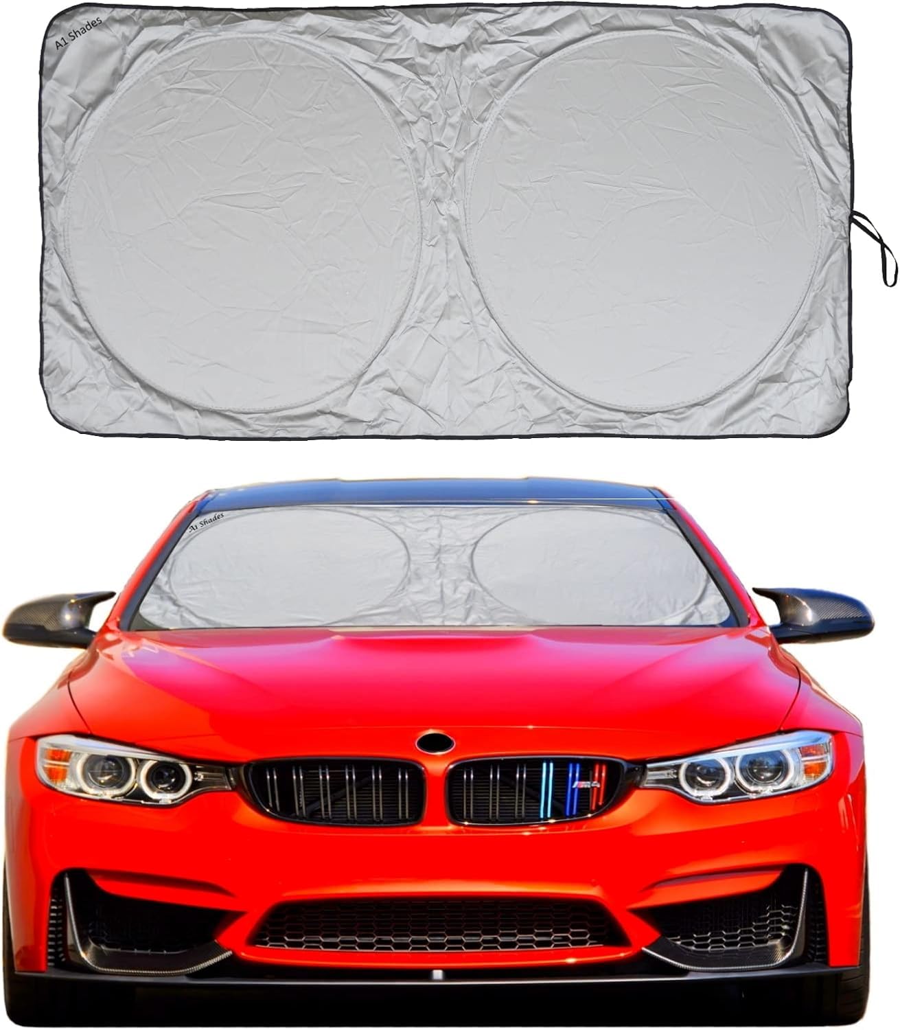 Drofail Car Windshield Sun Shade| Lightweight, Durable Block Uv Reflector Handy Windshield Sun Shade for Most Cars SUV Truck  B