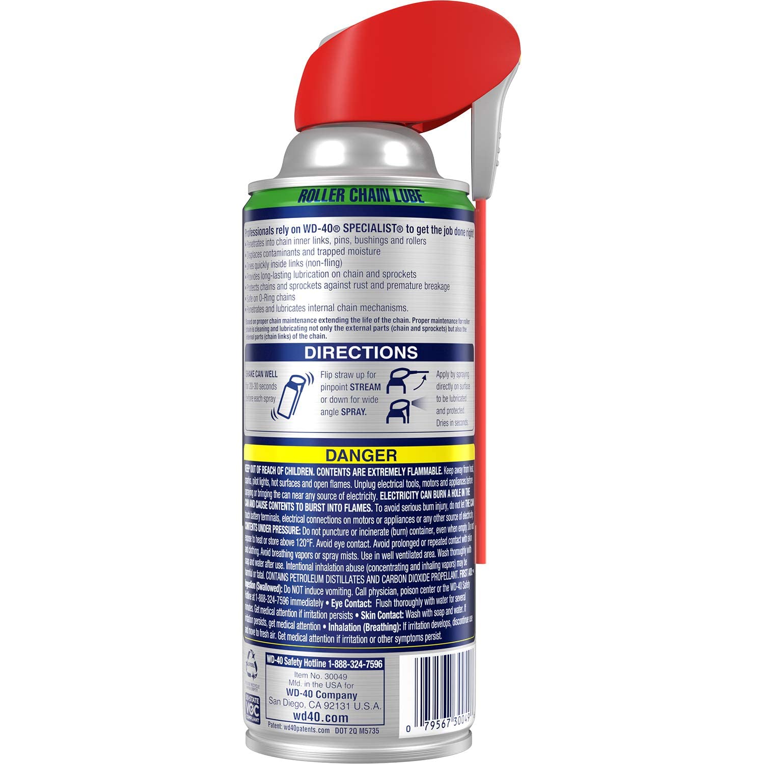 Wd-40 Specialist Roller Chain Non-Fling Lubricant, 10 Oz
