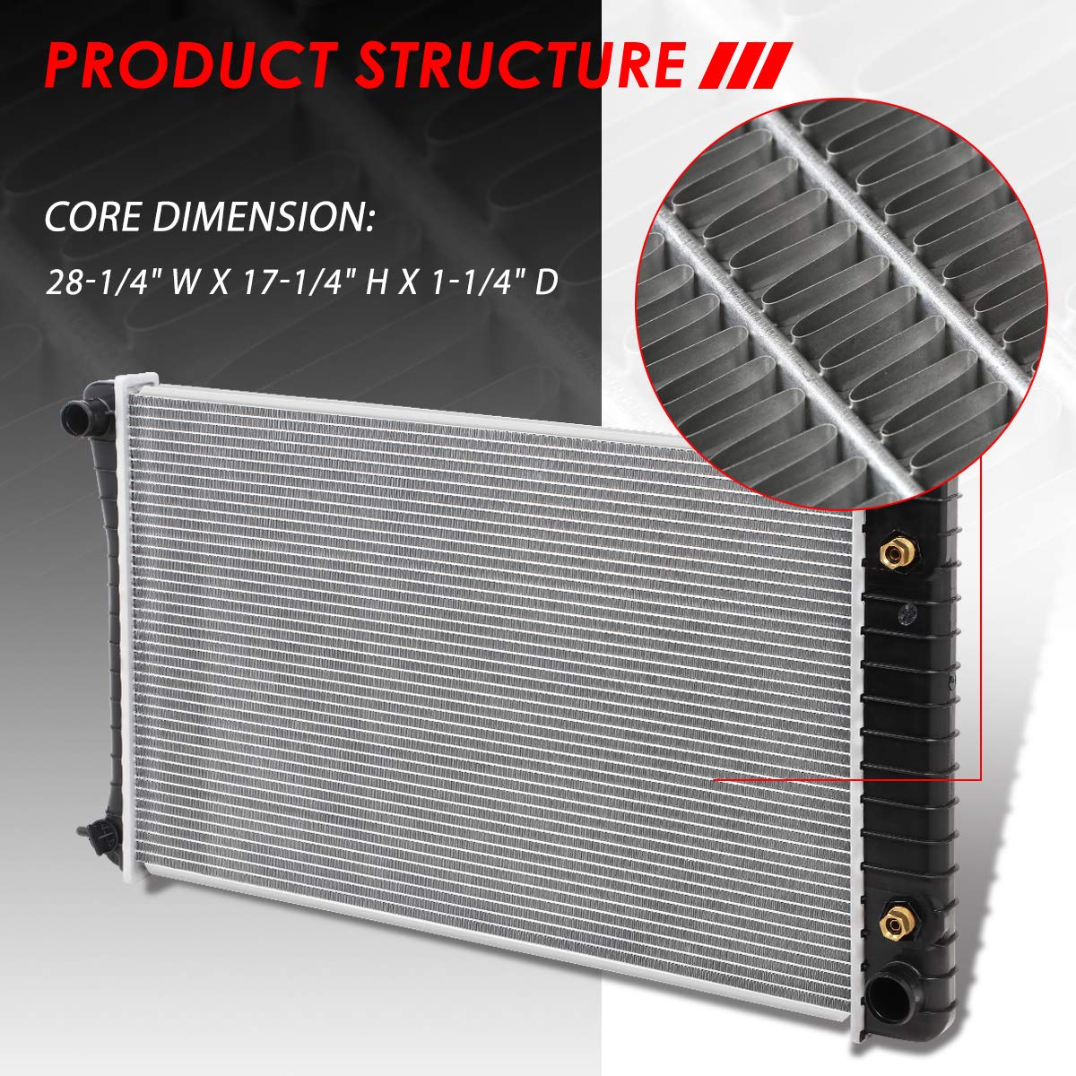 Auto Dynasty Radiator Compatible With 1988-1999 Chevy Gmc C1500 C2500 K3500 Pickup/Suburban 4.3L 5.0L 5.7L At, Dpi 1690 Radiator