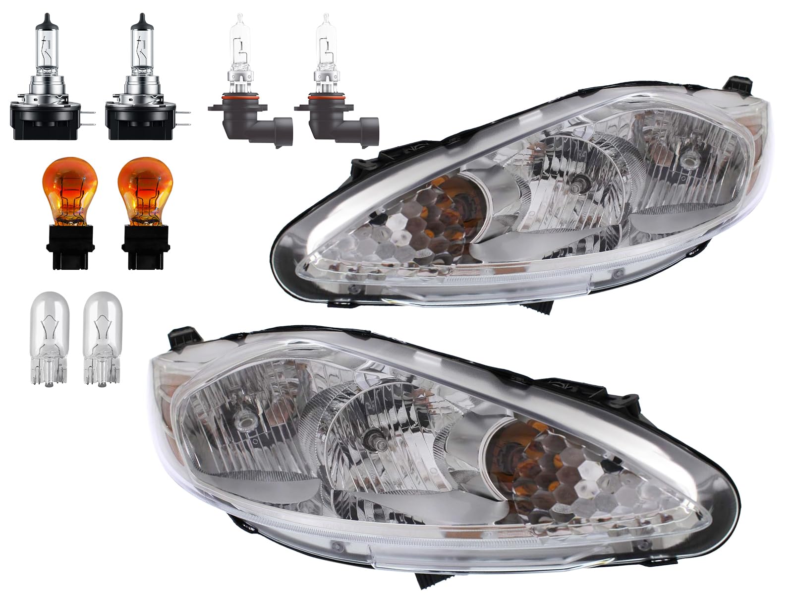 Auto Parts Avenue APA Replacement Head Light for 2011 2012 2013 Fiesta Sedan Hatchback Without Appearance Pkg Passenger Driver P