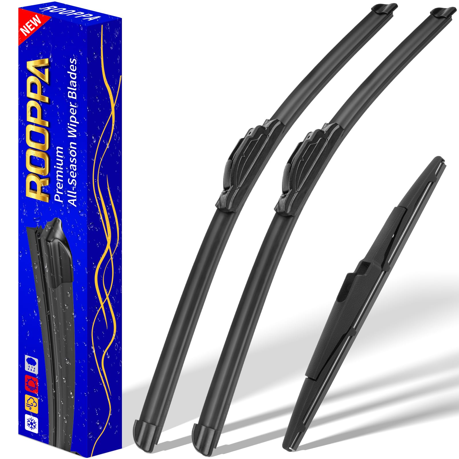 3 Wipers Replacement For 2013-2018 Hyundai Santa Fe/2013-2019 Hyundai Santa Fe Xl, Windshield Wiper Blades Original Equipment Re