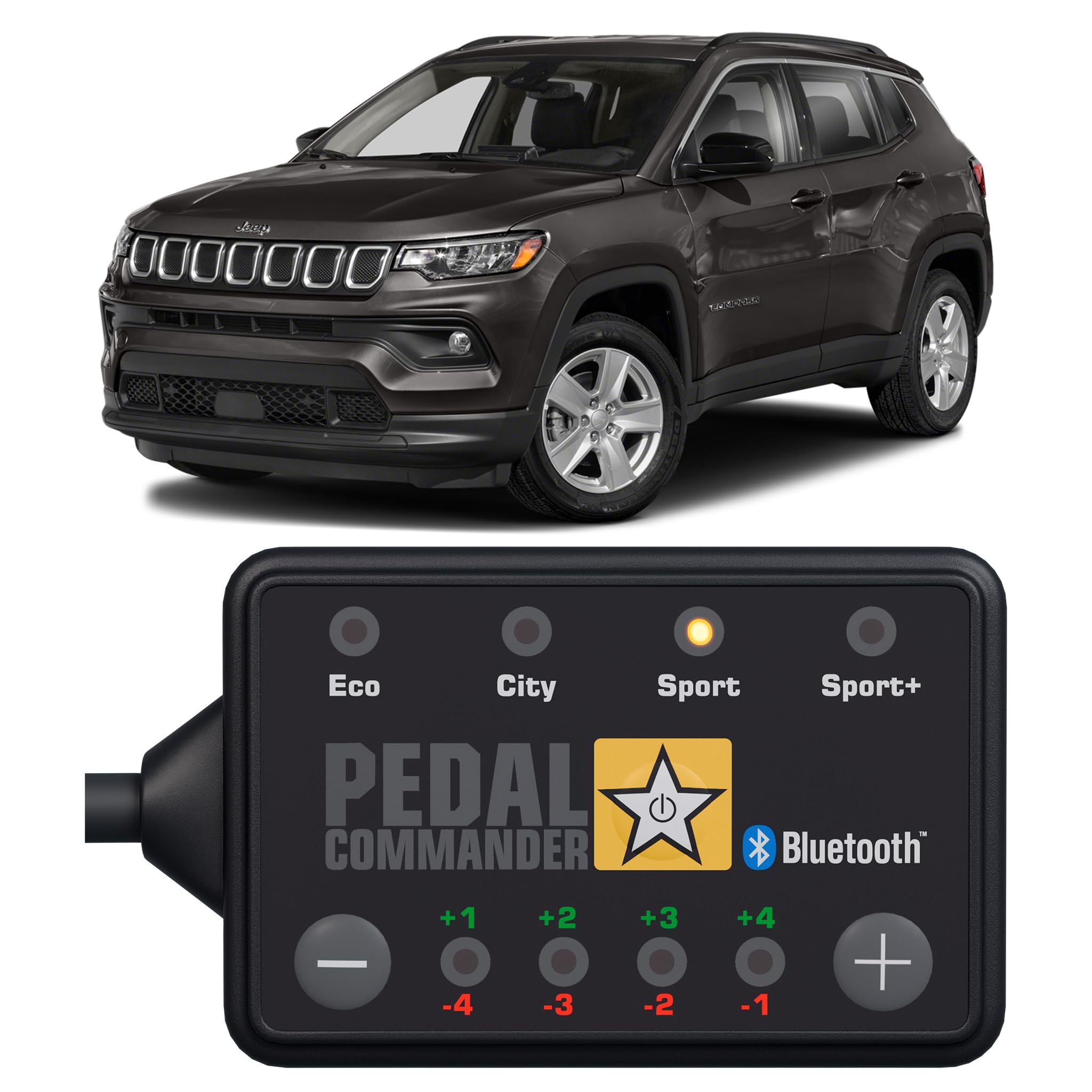 Pedal Commander For Jeep Compass 2017-2024 Throttle Response Controller Fits: 2Nd Gen, Base, Altitude, Latitude, Limited, Sport,