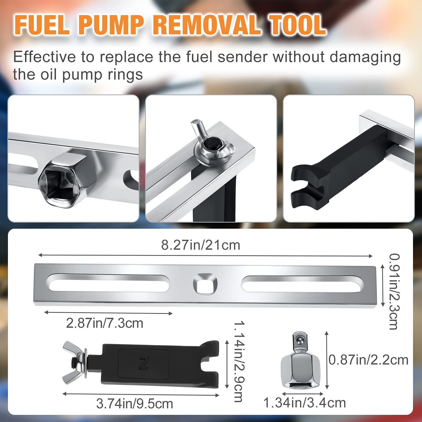 Frienda 3 Pieces Universal Fuel Pump Removal Tools Adjustable Fuel Pump Lock Ring Adjustable Lock Ring Spanner Fuel Pump Module