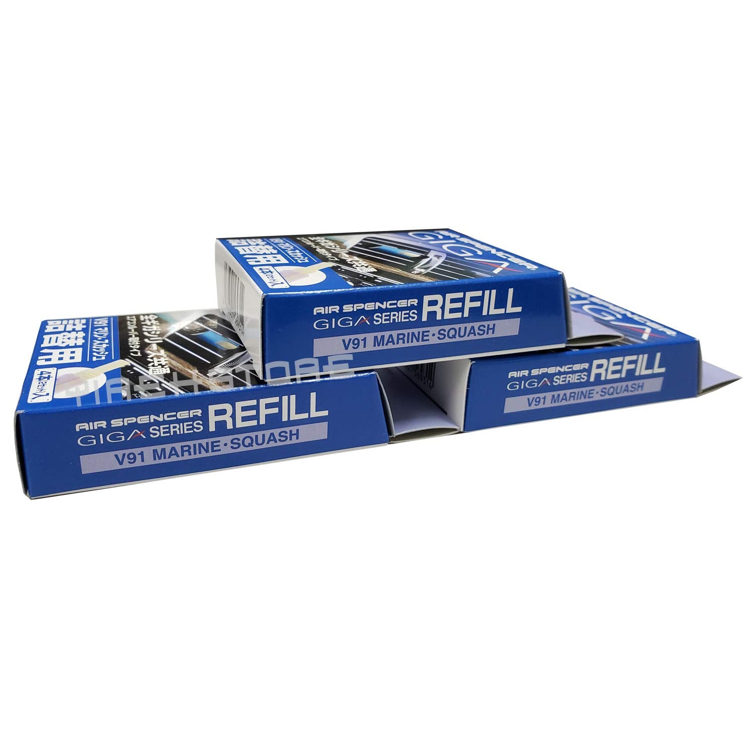 Eikosha Air Spencer Giga Clip Refill 3-Box Marine Squash Scent, Design for GIGA Clip, Clipia, Clipia II, Bijou, Cross, LuxDry, R