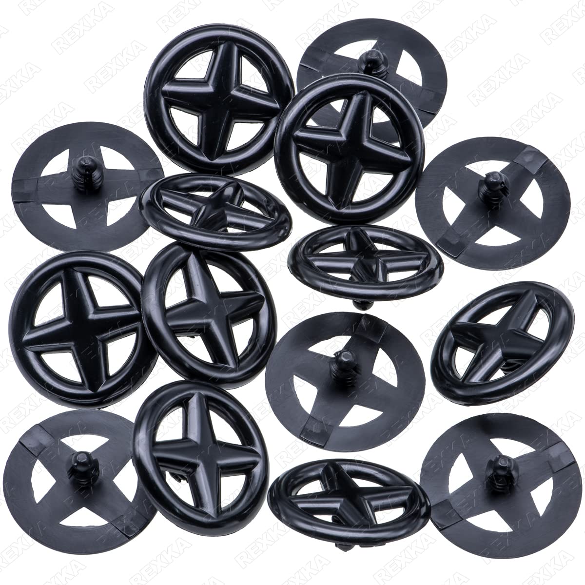 Rexka 15Pcs Hood Insulation Retainers Clips For Nissan 65832-F5000 65846-30F00