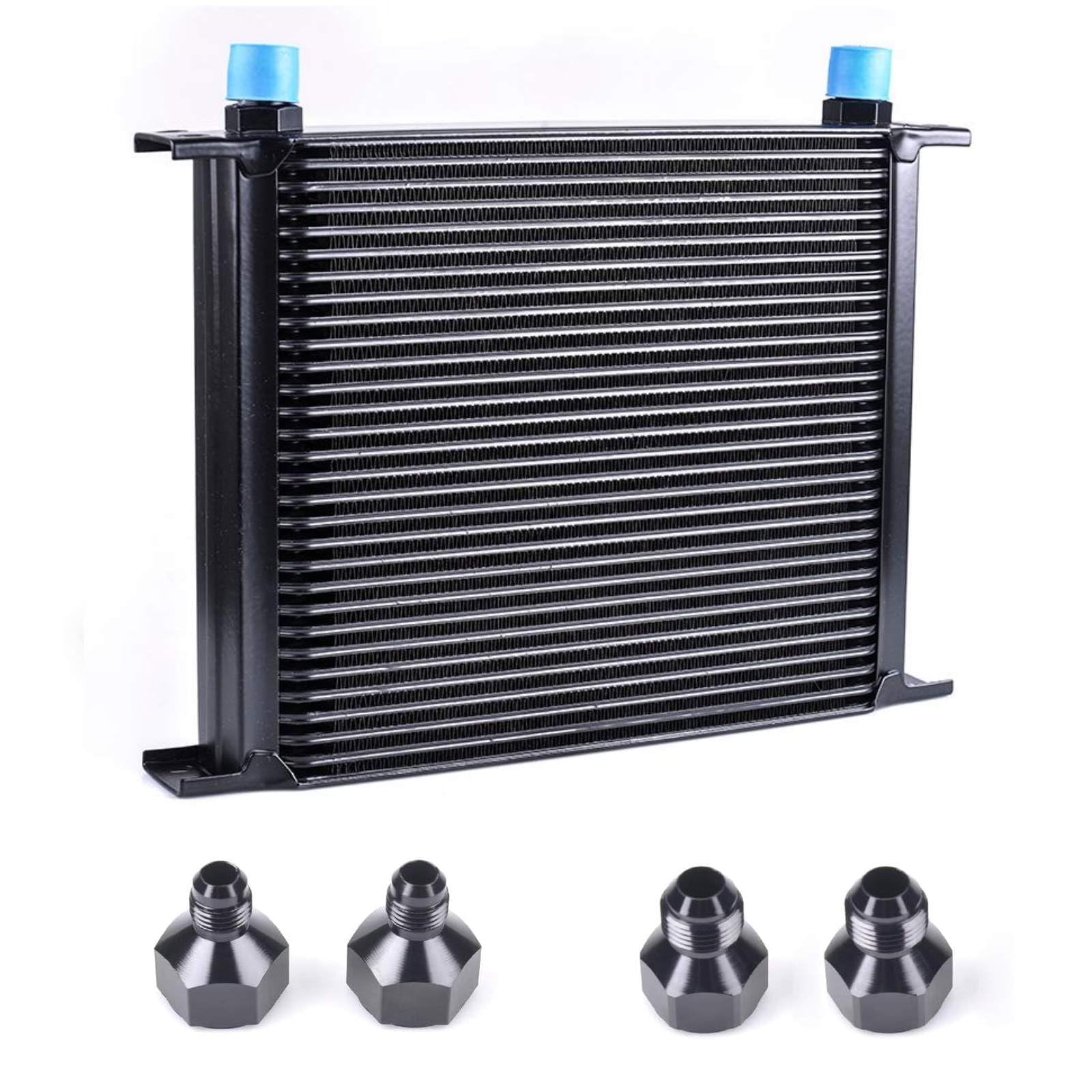 ZHSYMX 30 Row AN10-10AN Stacked Plate Oil Cooler With 6AN 8AN Adapter Universal Engine Transmission British Radiator Oil Cooler 