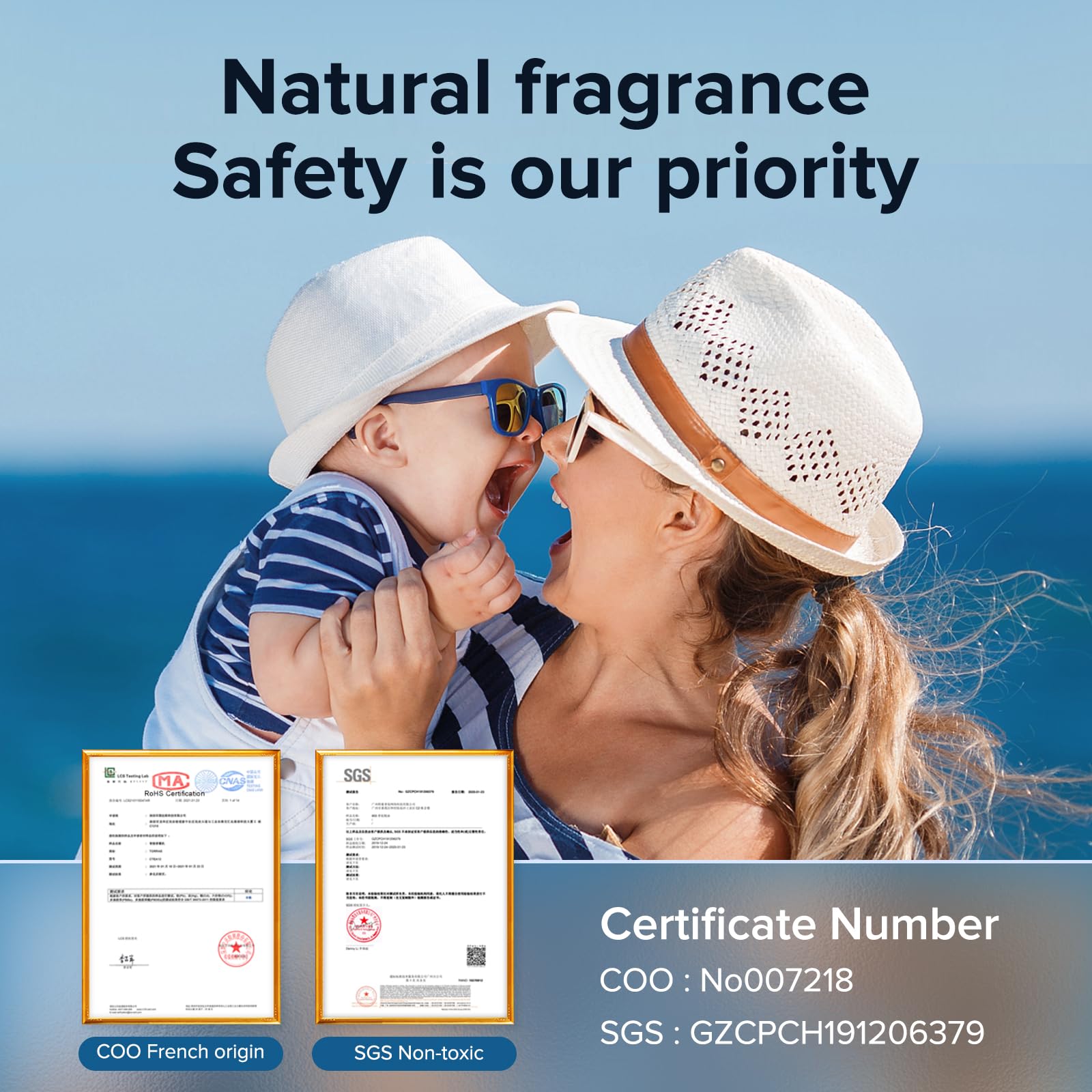 Ceeniu Car Air Freshener Refill F26 - 45ml Natural Plant Extracts - Orange - 17 Scents - Lasts 2-6 Months