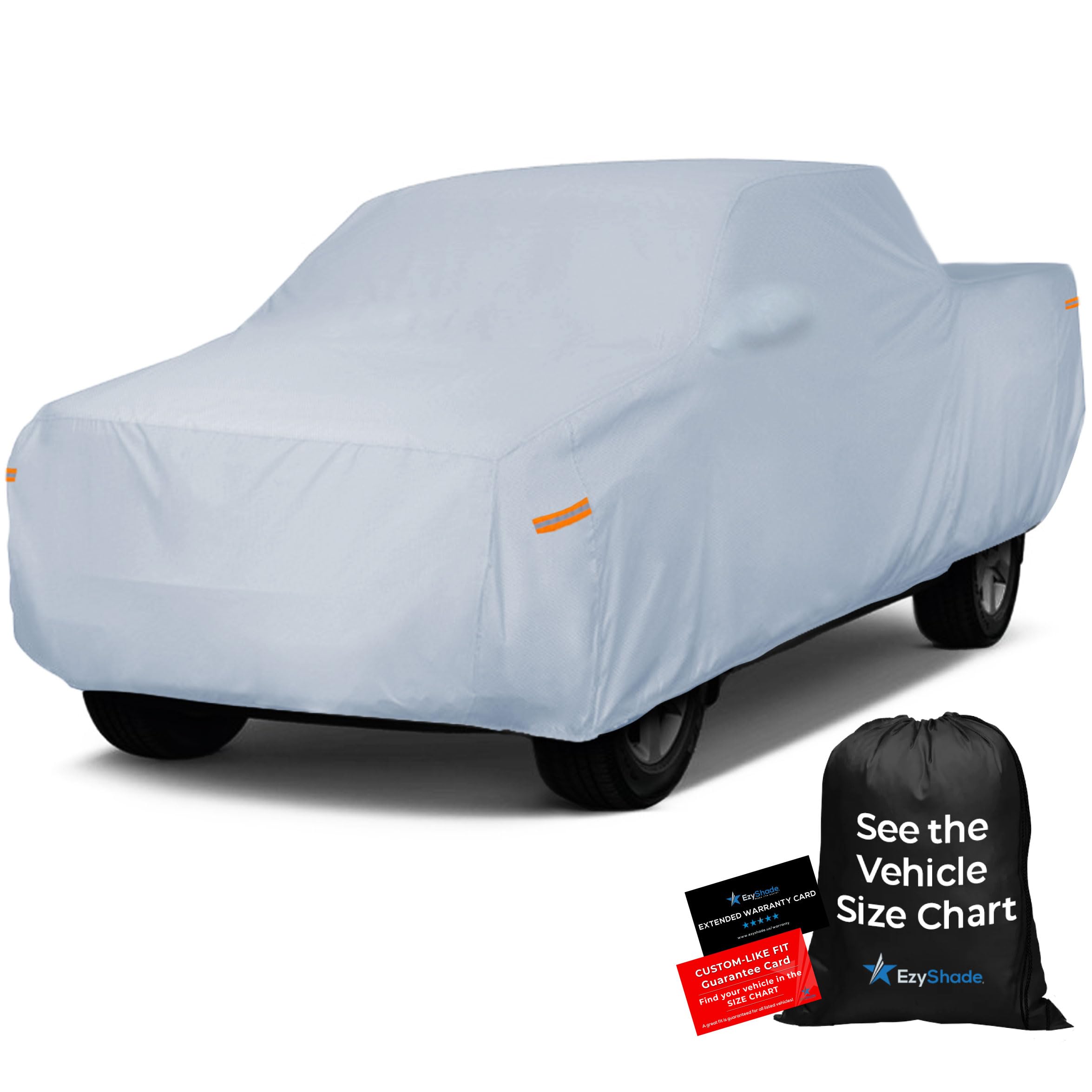 Ezyshade 10-Layer Truck Cover Waterproof All Weather. See Vehicle Size-Chart For Accurate Fit. Full Outdoor Pickup Truck Covers