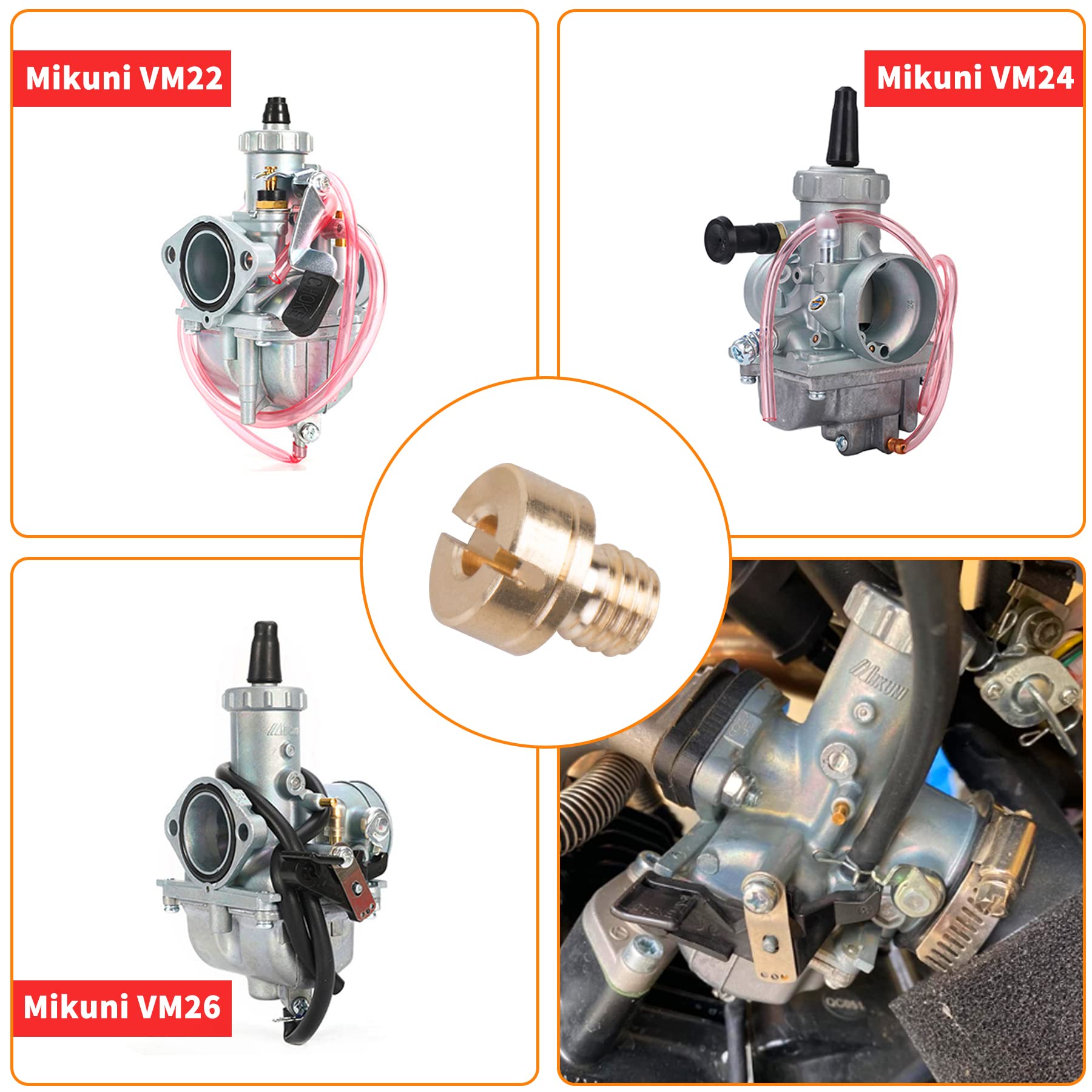 ORAEVY Carburetor Main jet kit Replace fit for VM22 Predator 212cc GX160 Honda GX200 CT200U 196cc KT196 Clones Go Kart Mini Bike