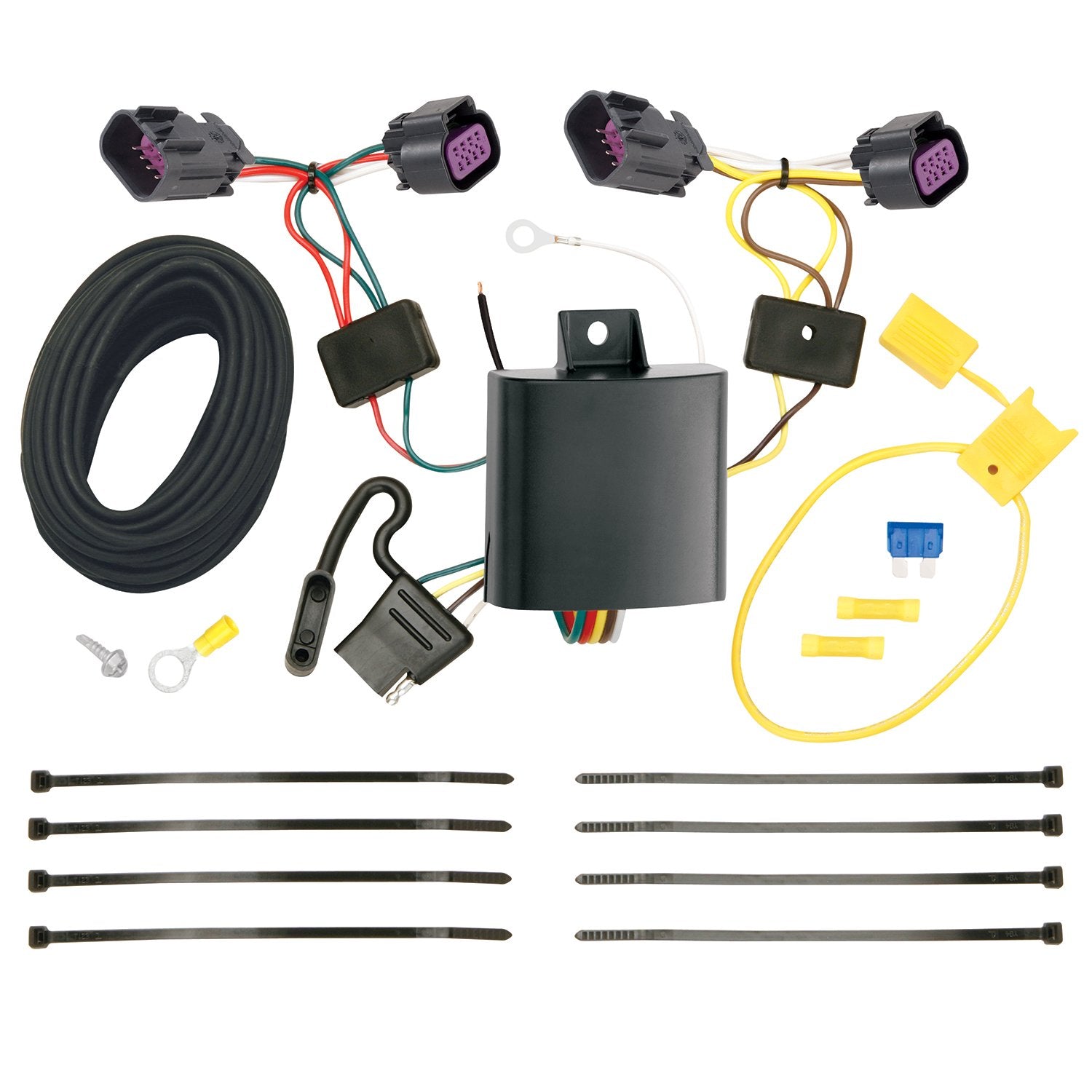 Tekonsha T-One T-Connector Harness, 4-Way Flat, Compatible with Select RAM ProMaster
