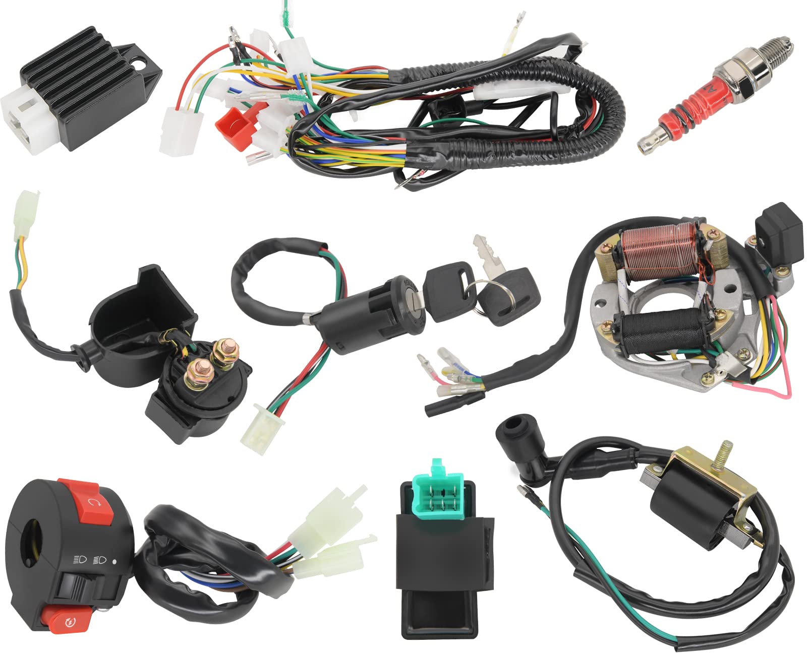 Complete Electrics Stator Coil Cdi Wiring Harness For 4 Stroke Atv Klx 50Cc 70Cc 110Cc 125Cc-Atv Wiring Harness