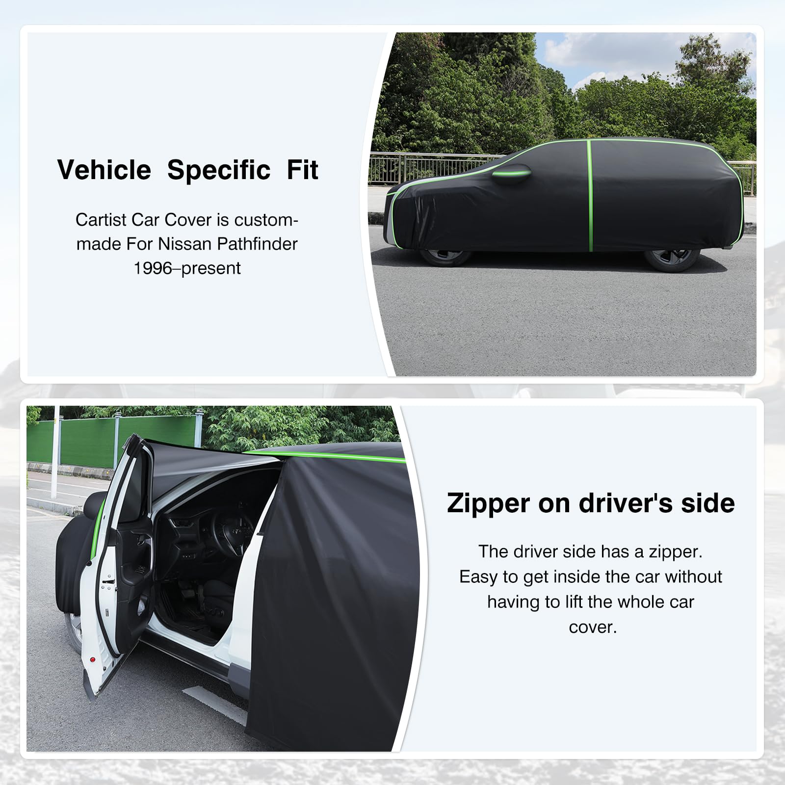 Cartist Full Car Cover Fits For Nissan Pathfinder 1996-2024 Accessories All Weather Car Covers Outdoor For Pathfinder Waterproof