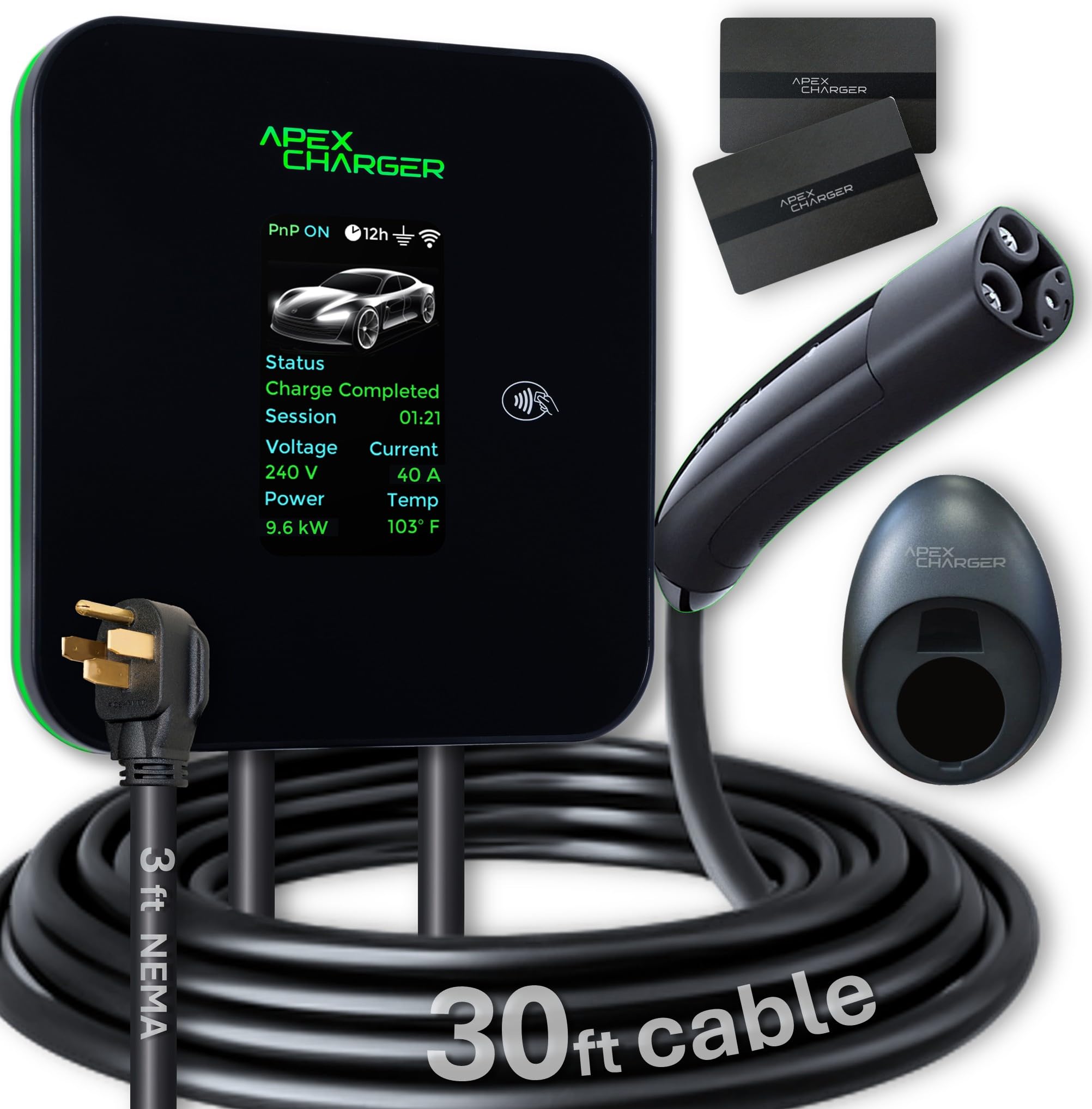 MACH 2. NACS/Tesla Connector. Fast Level 2 EV Charger 48 amp Garage-pro wall-Mount. Electric Vehicle Charging Station 4 Nema 14-