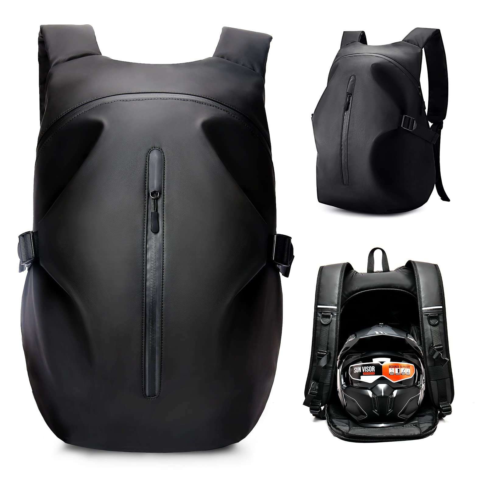 Weplan Motorcycle Backpack,Waterproof Helmet Backpack For Men,Motorcycle Accessories,Riding Bags,Bikers Backpack,Laptop Bag,Travel Backpack,Large Capacity Student School Bag