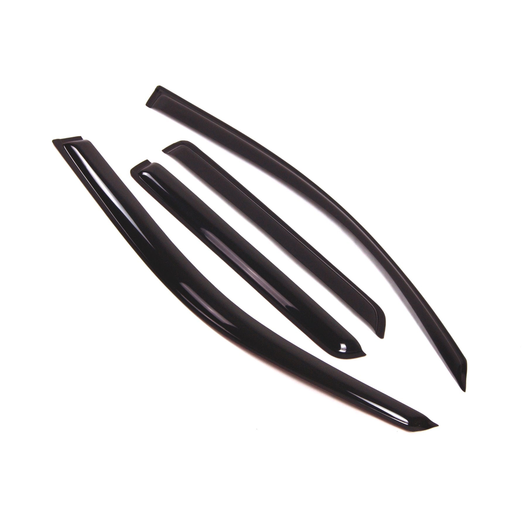 Tuningpros WD2-084 Dark Smoke 4 Pcs Set Window Visor (Outside Mount) Deflector Rain Guard Compatible with 2002-2009 Chevrolet Tr