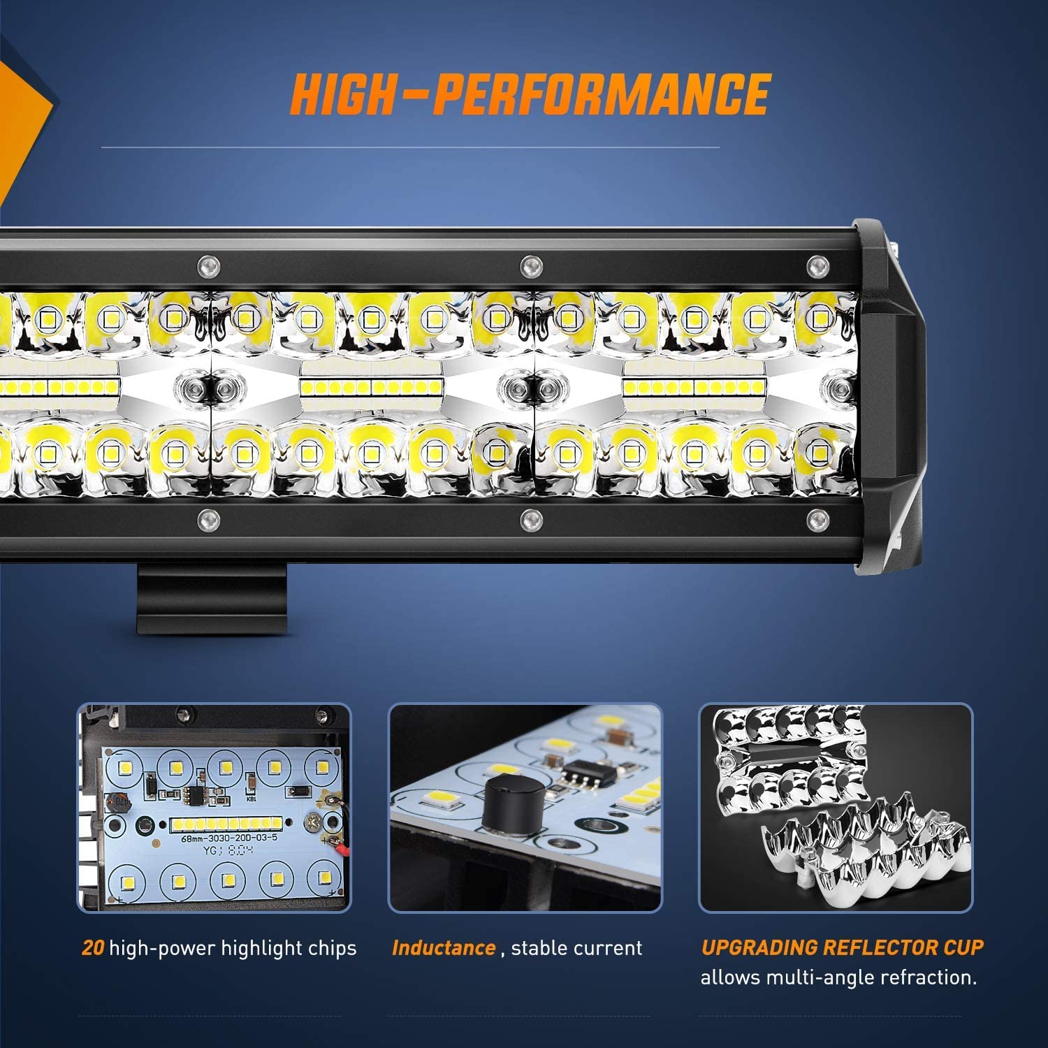 Nilight 37Inch 780W Led Light Bar Triple Row Flood Spot Combo 78000Lm Driving Off Road Lights With 12V Wiring Harness Kit For Tr